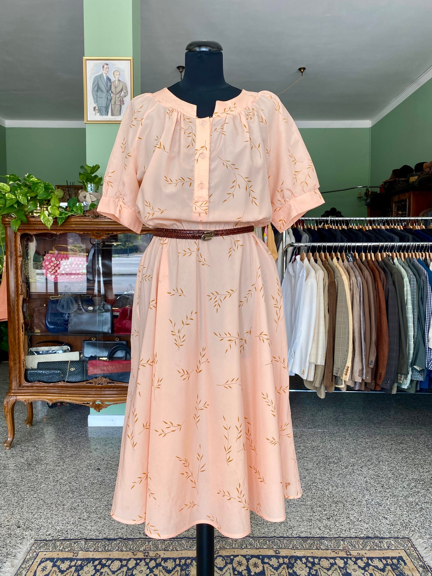 Abito anni ‘70 color pesca - TG. 44 circa