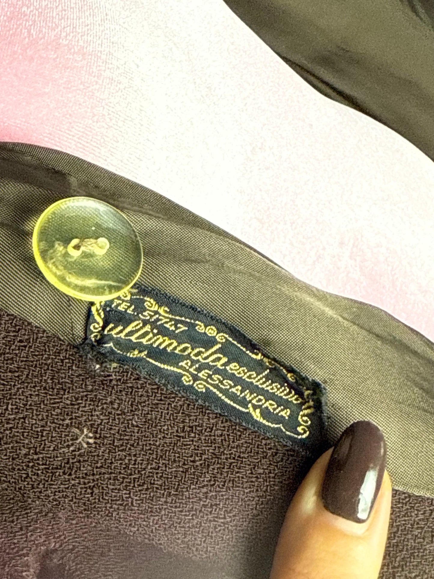 Cappotto anni ‘60 cioccolato con collo in visone - TG. 42/44