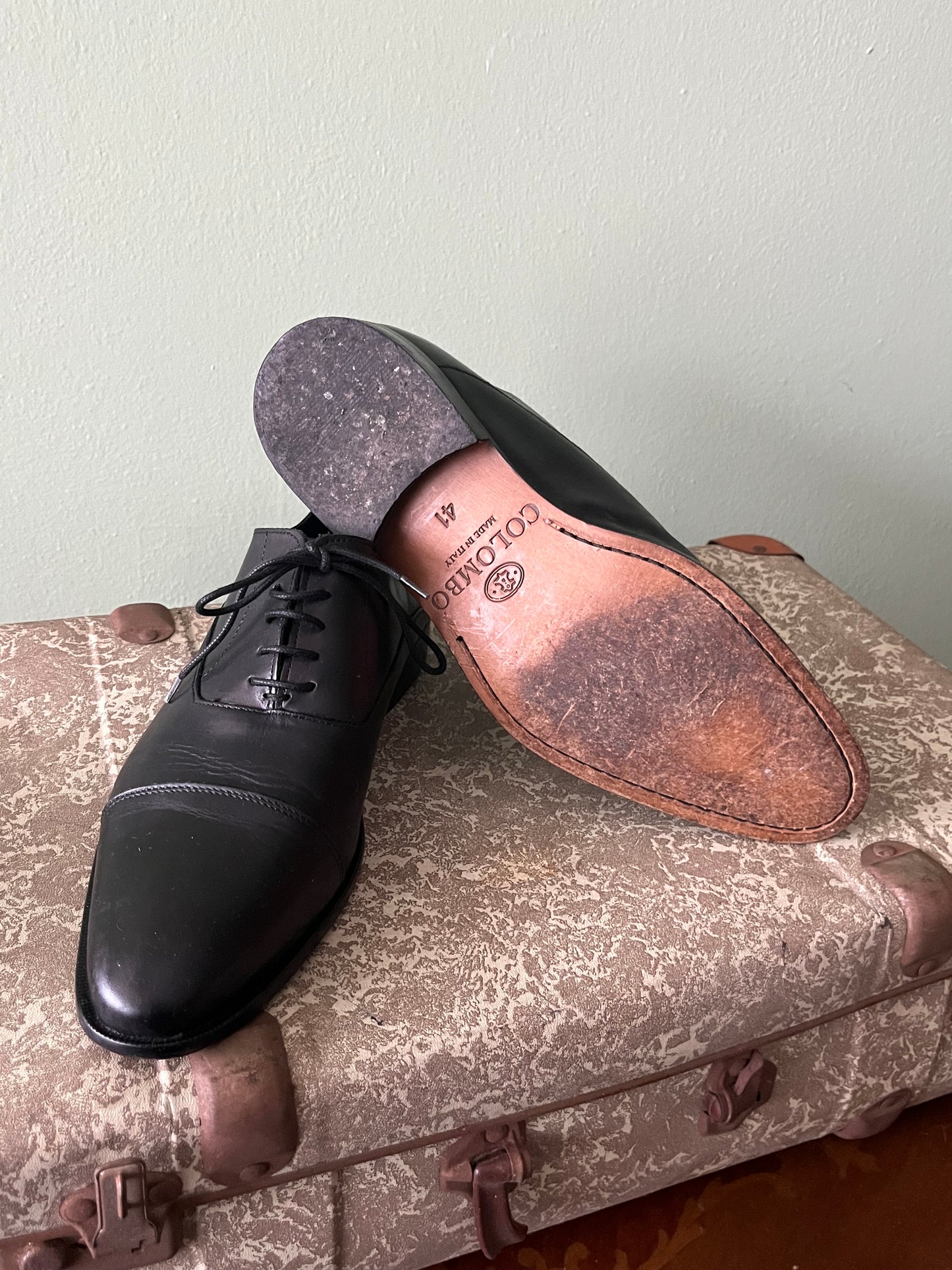 Scarpe oxford pelle nera tg. 41