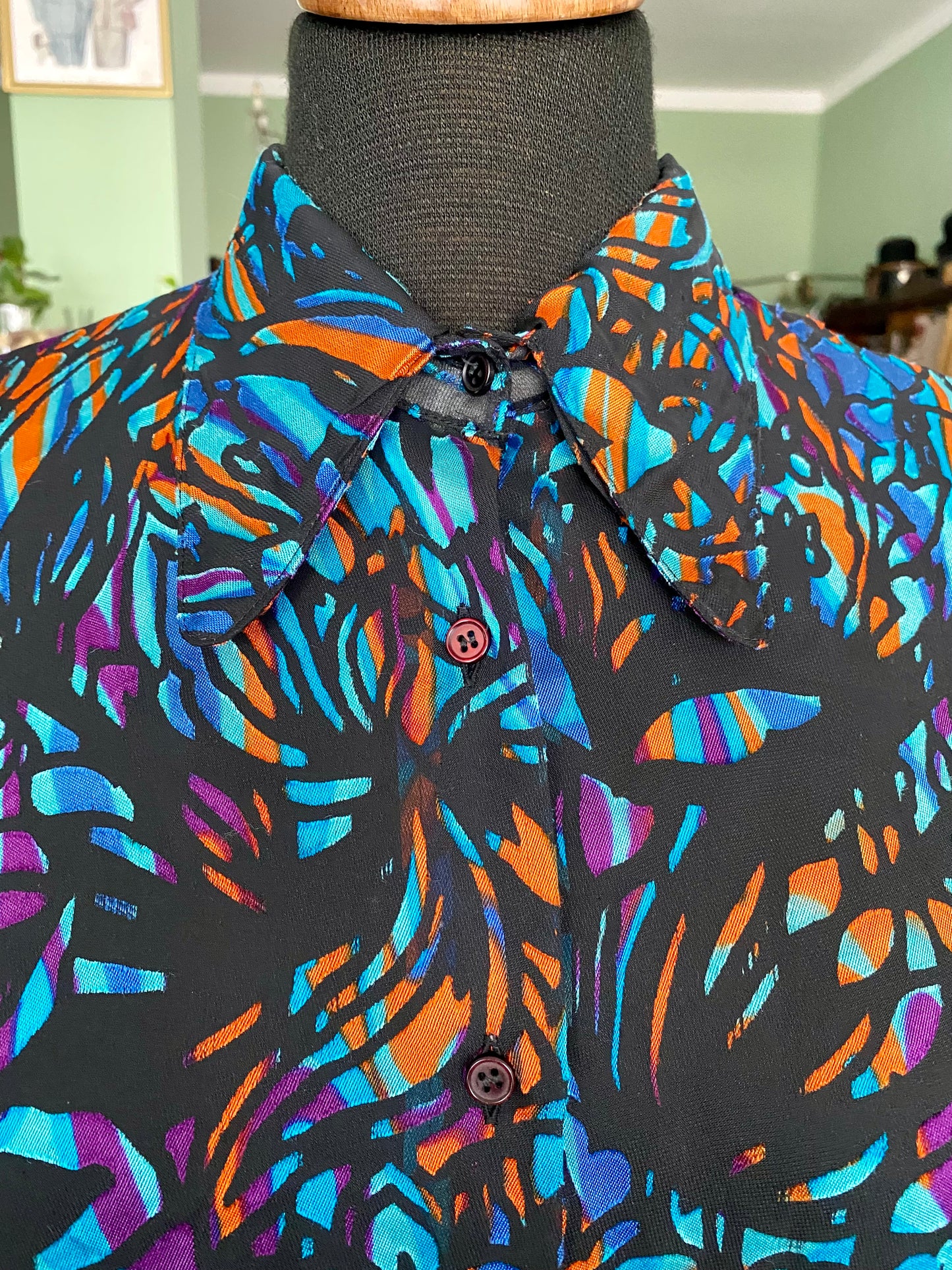 Camicia anni ‘70 stampa astratta - TG. 44 circa
