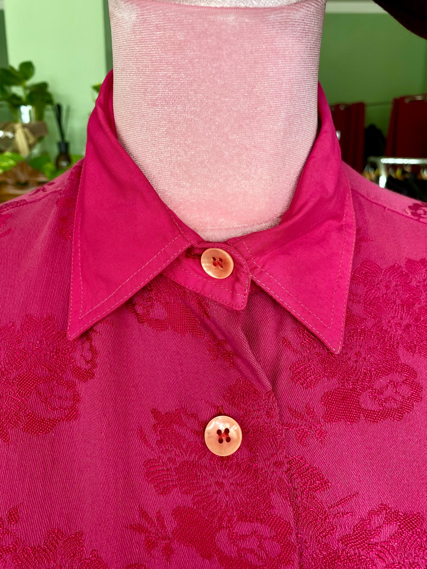 Camicia fucsia in cotone - TG. 42 circa