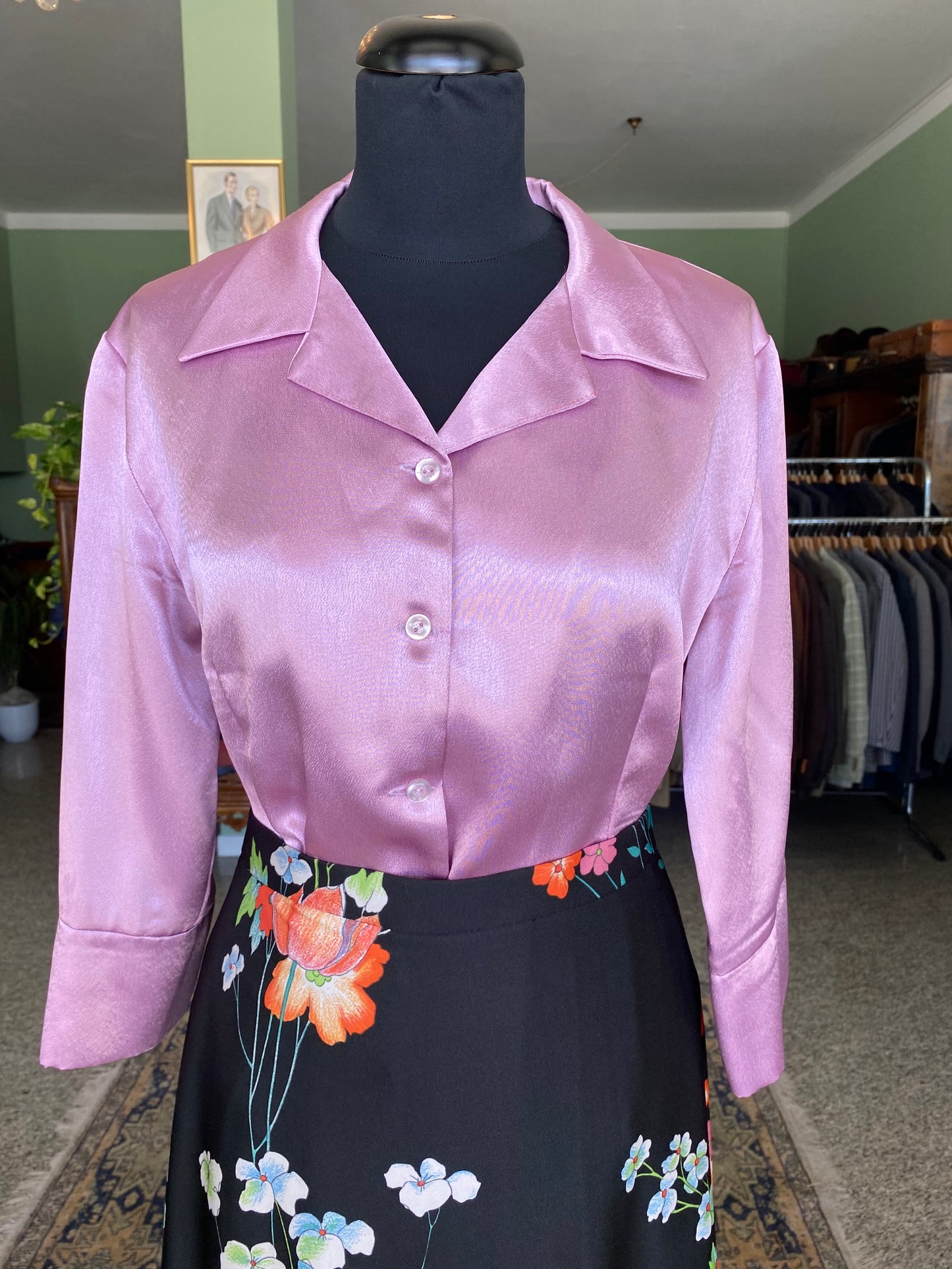 Camicia glicine in raso - TG. 38/40