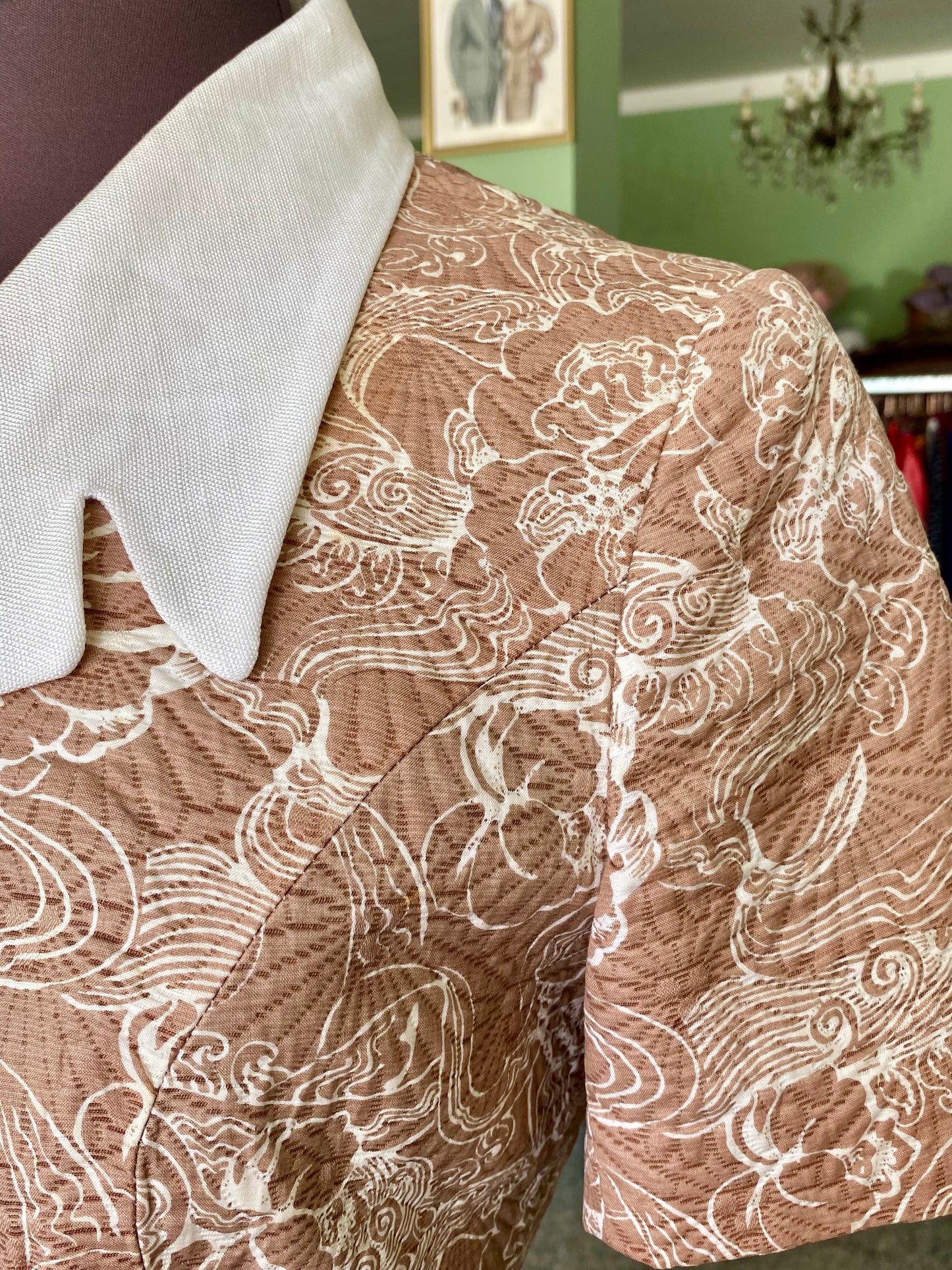 Abito anni ‘60 in broccato di cotone - TG. 42