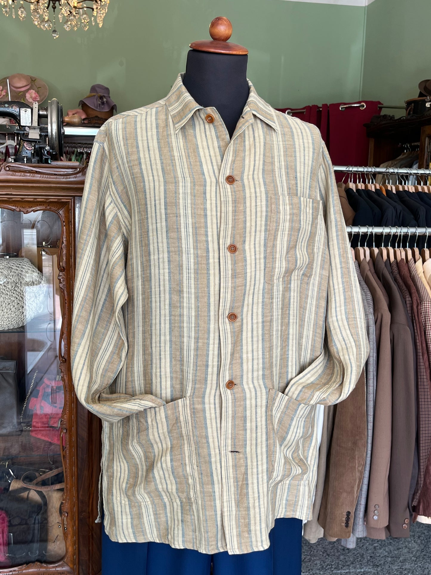 Giacca-camicia in puro lino tg. M-L