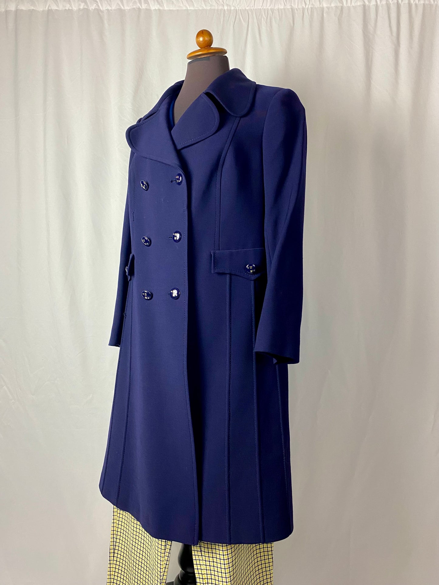 Cappotto anni ‘70 blu navy - TG. 42 circa