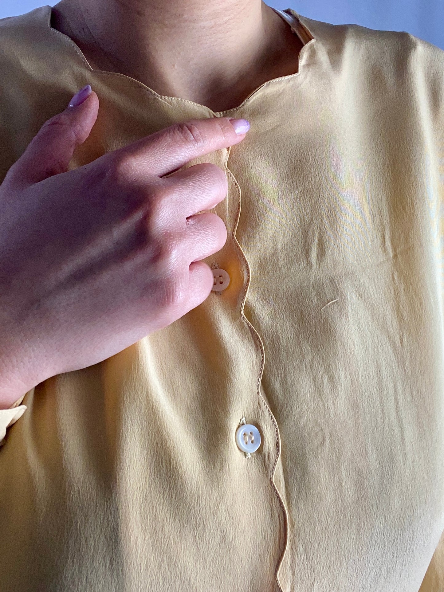 Camicia gialla in seta - TG. 42/44