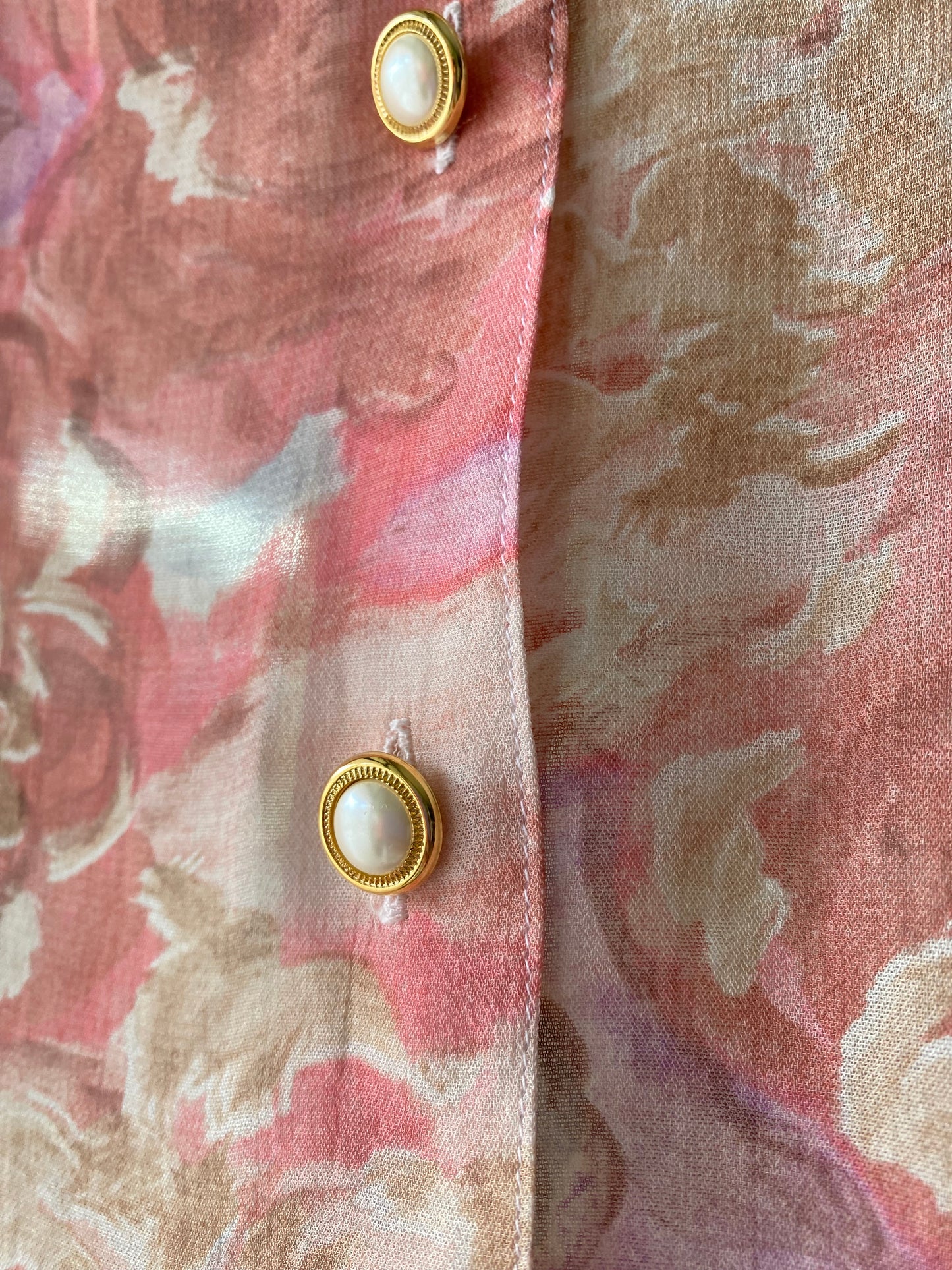Camicia anni ‘80 stampa floreale rosa - TG. da 42 a 48