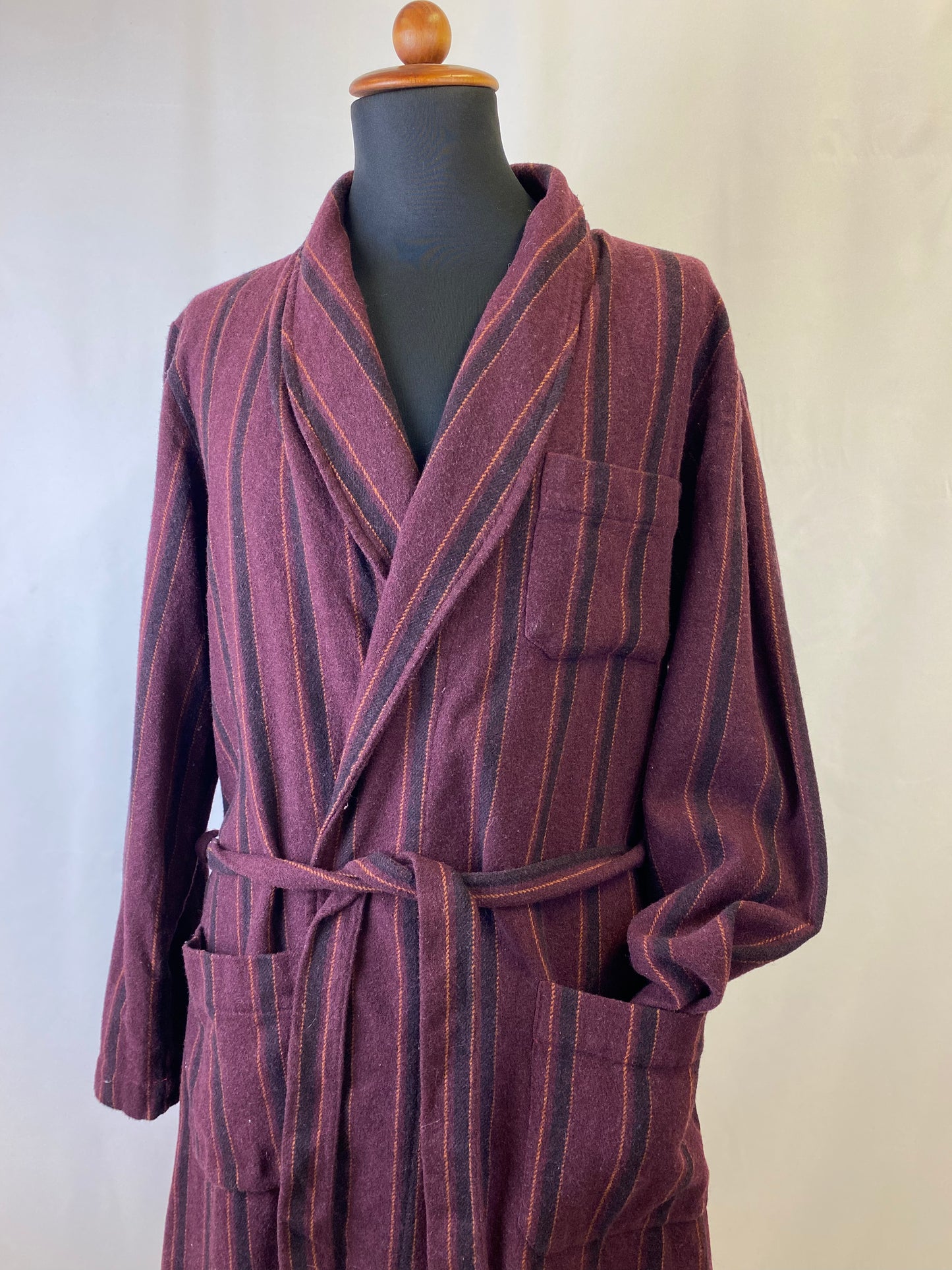 Vestaglia da camera borgogna a righe L-XL