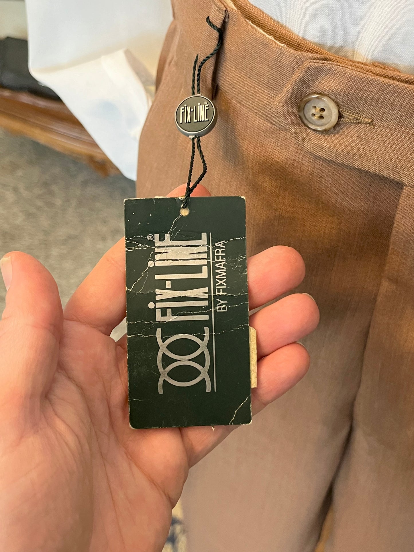 Calzoni fresco di lana nocciola tg. 46