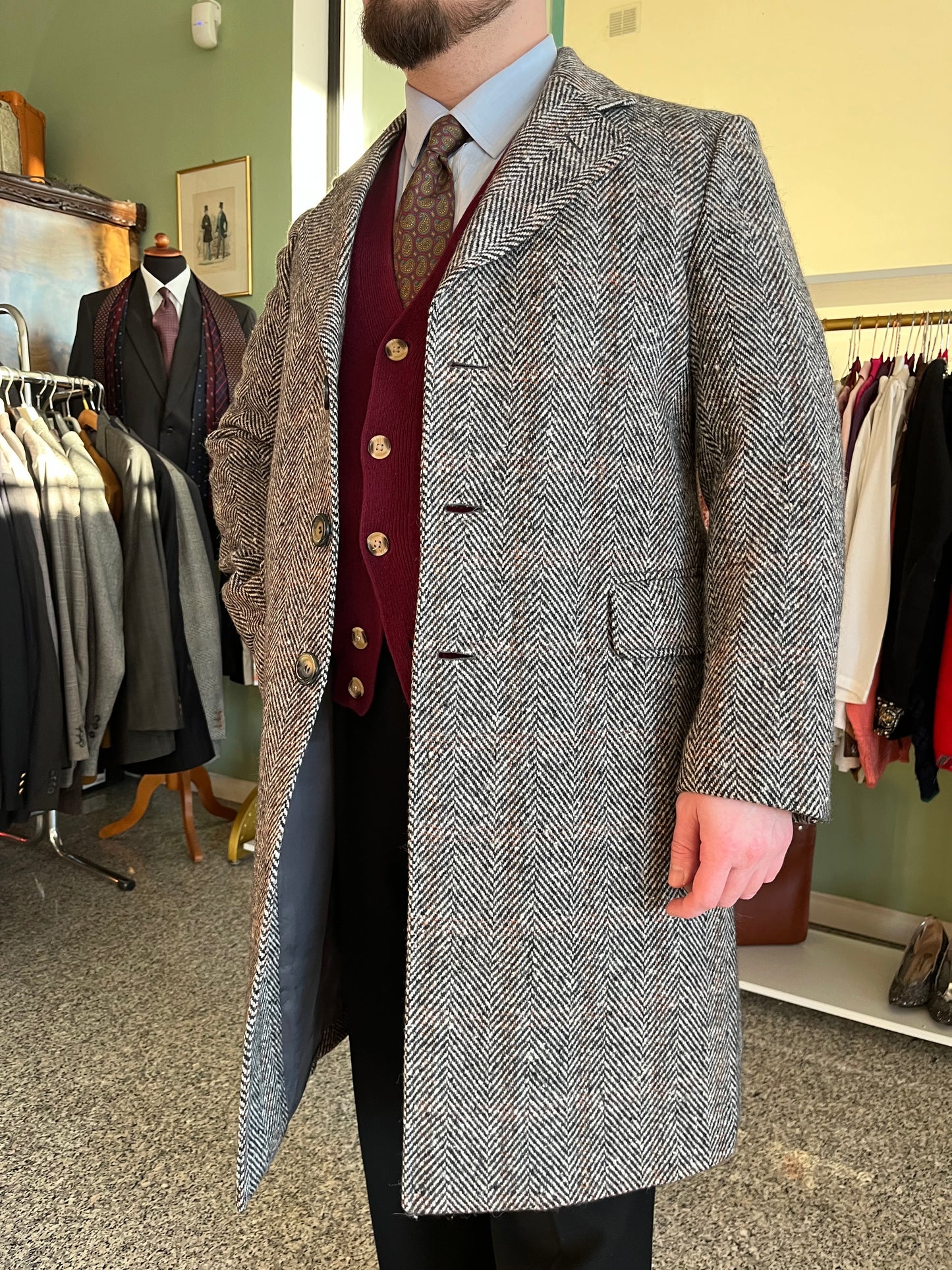 Cappotto tweed anni '70 tg. 44