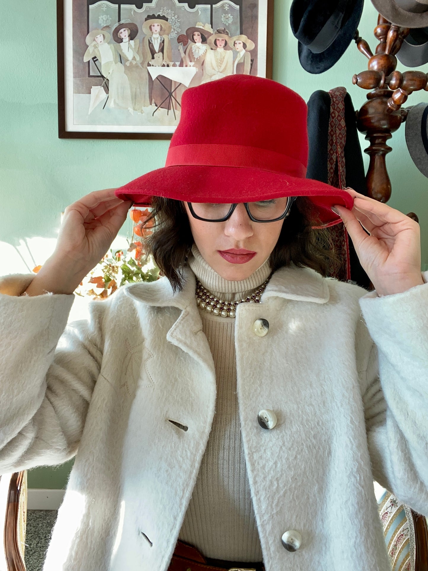 Cappello in lana rosso