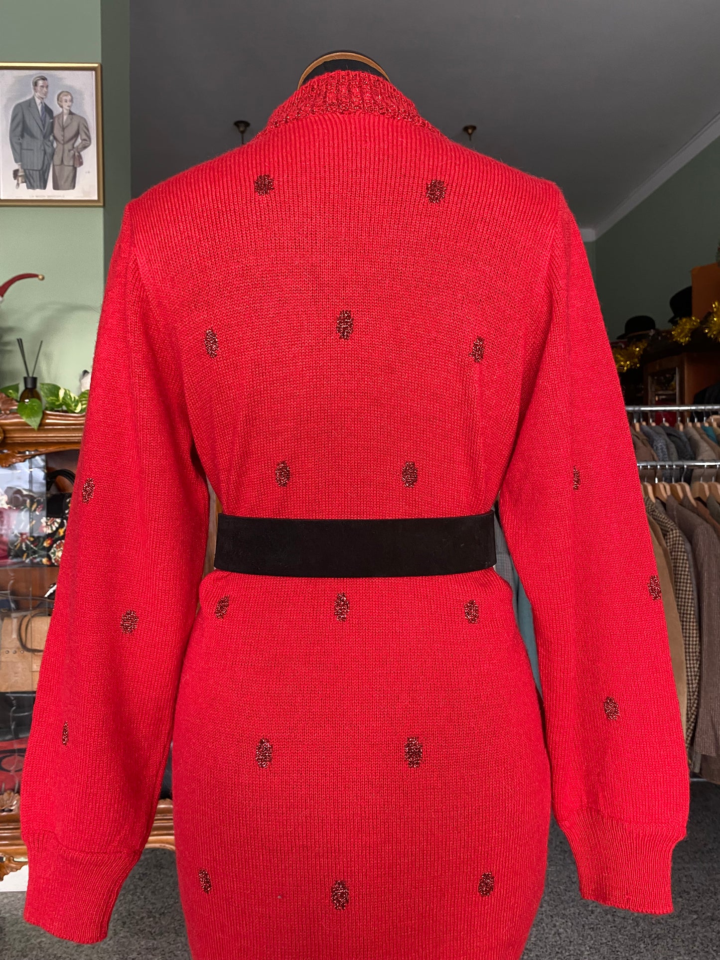 Abito rosso in maglia di lana - TG. 40/42