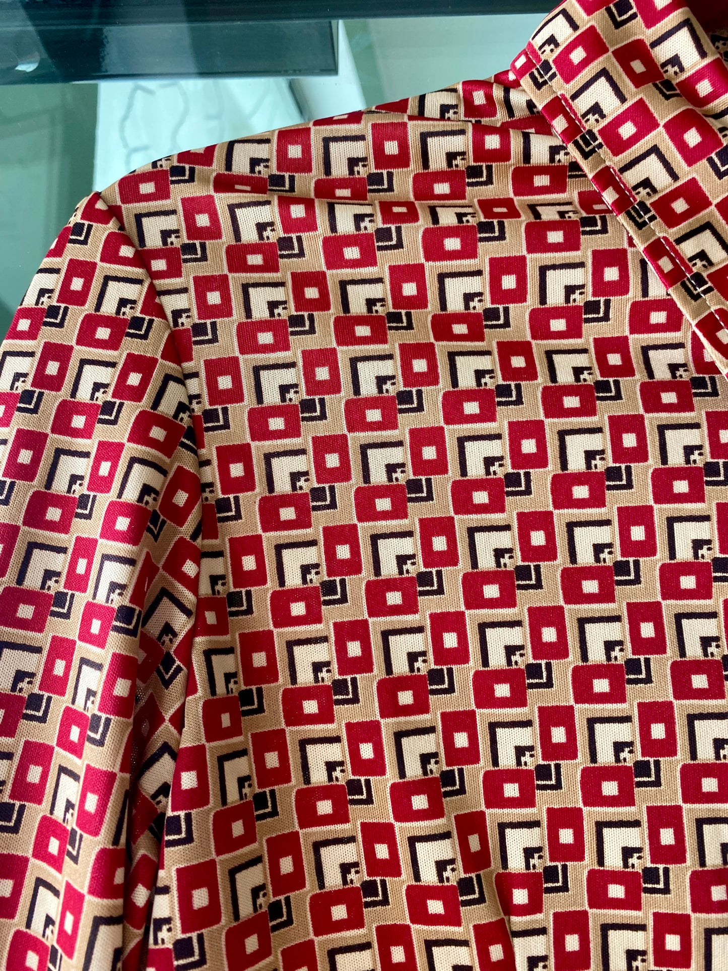 Camicia anni ‘70 stampa optical - TG. 38/40
