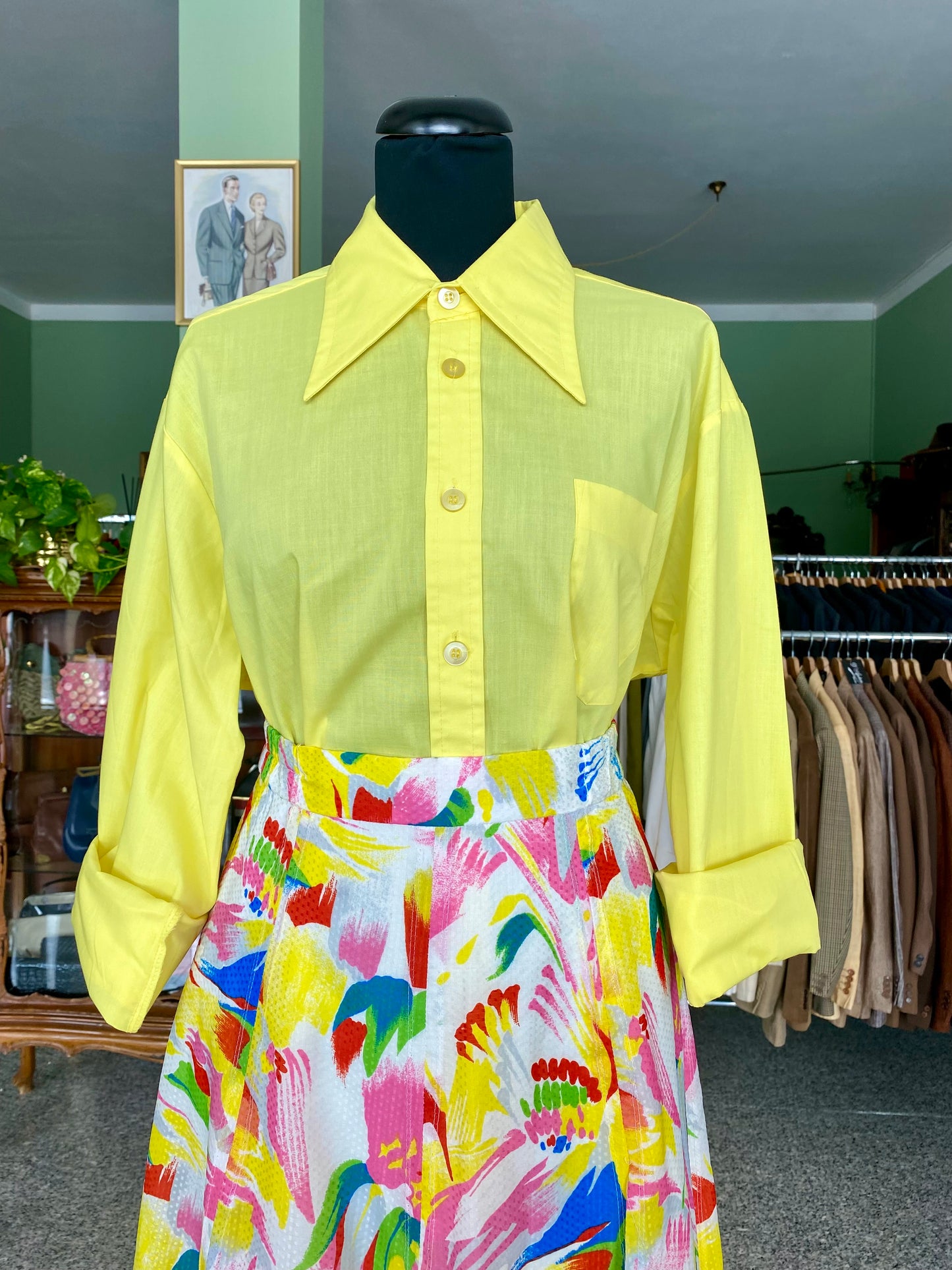 Camicia anni ‘70 in cotone - TG. 48/50 circa
