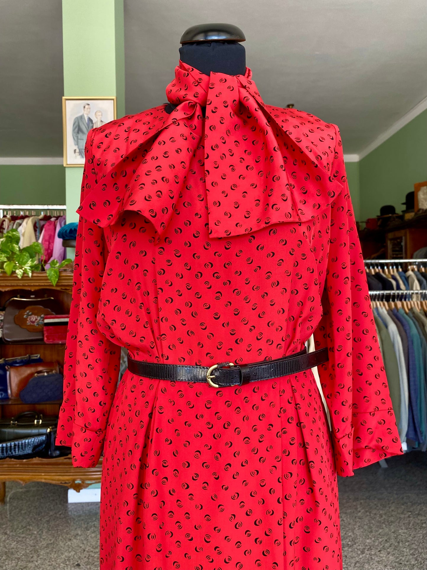 Abito rosso sartoriale in seta - TG. 40/42