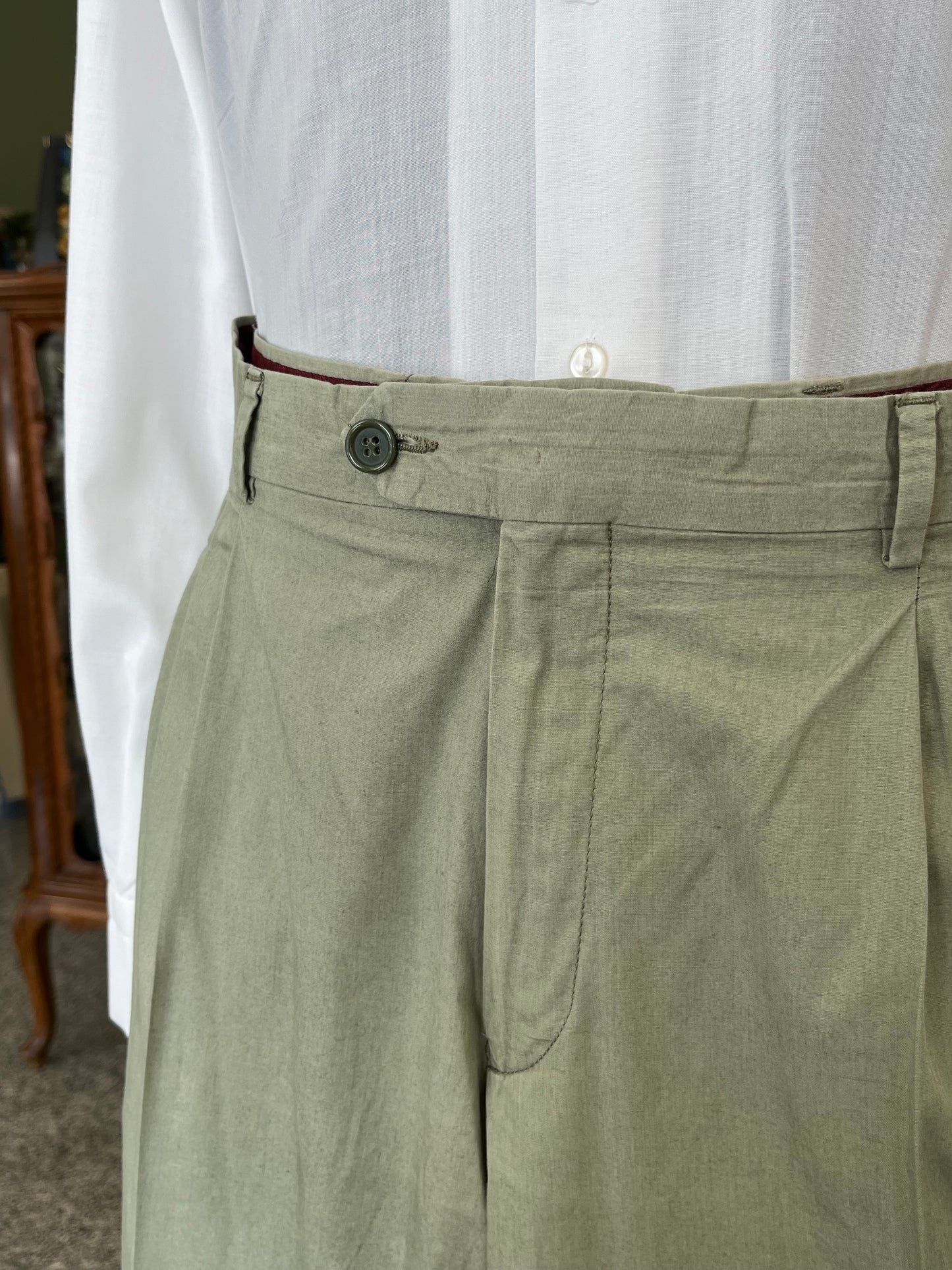 Calzoni cotone salvia tg. 48