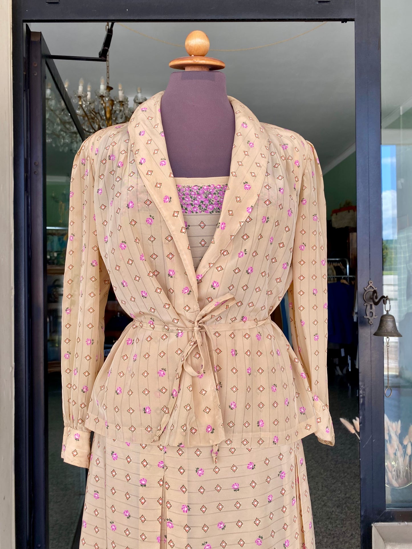 Completo sartoriale 3 pezzi in seta - TG. 44 circa
