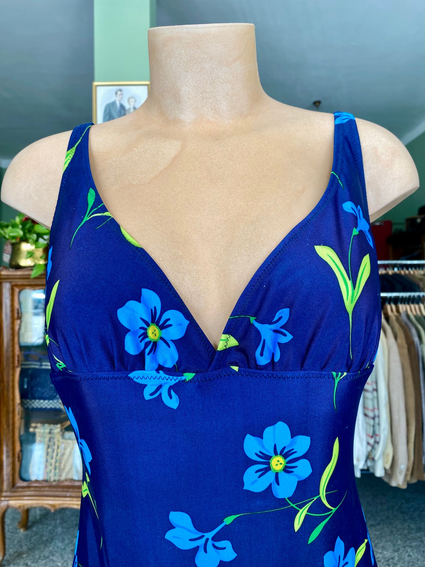Costume da bagno con fiori blu - TG. 44