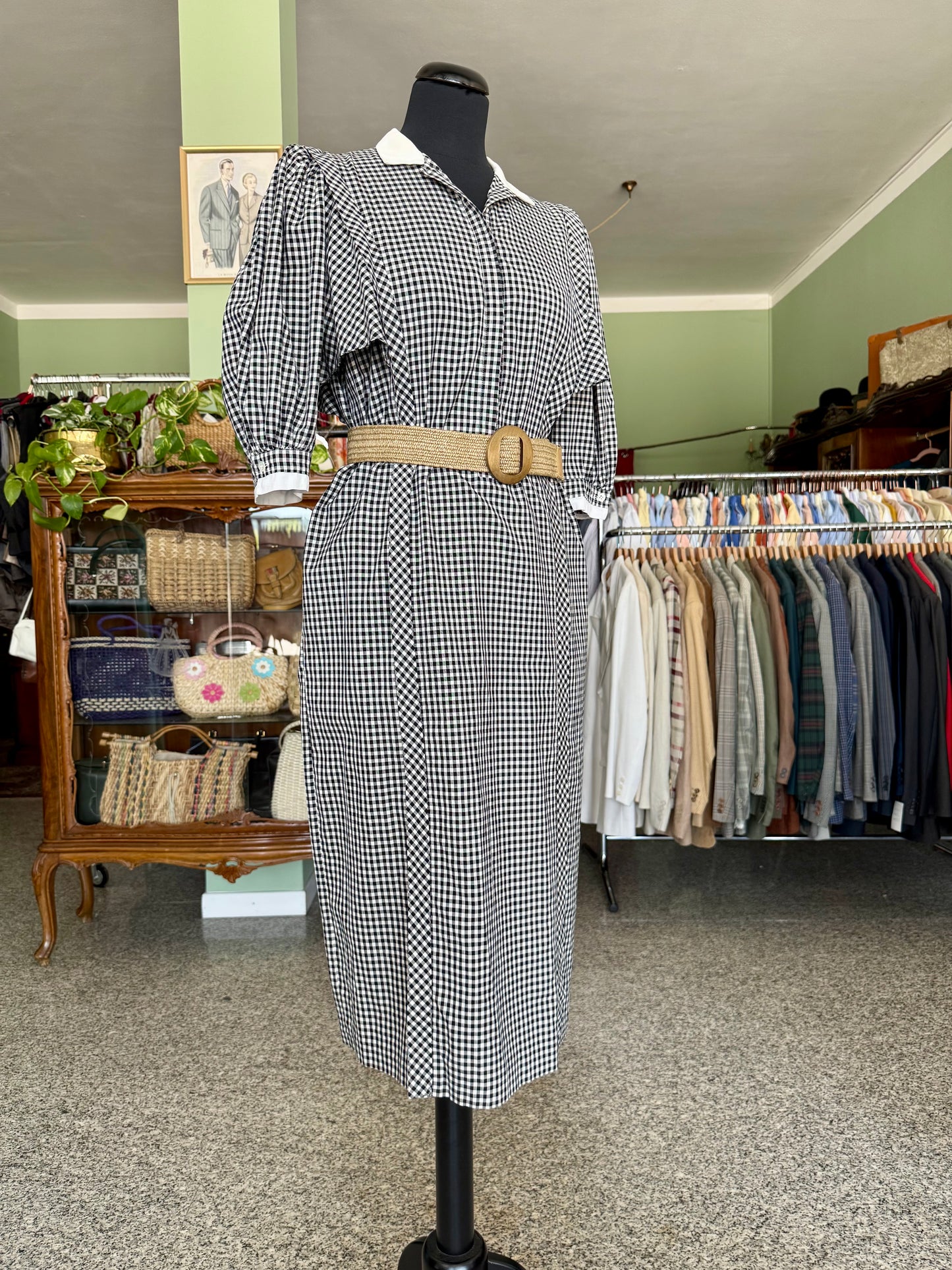 Abito in vichy bianco e nero - TG. 46/48