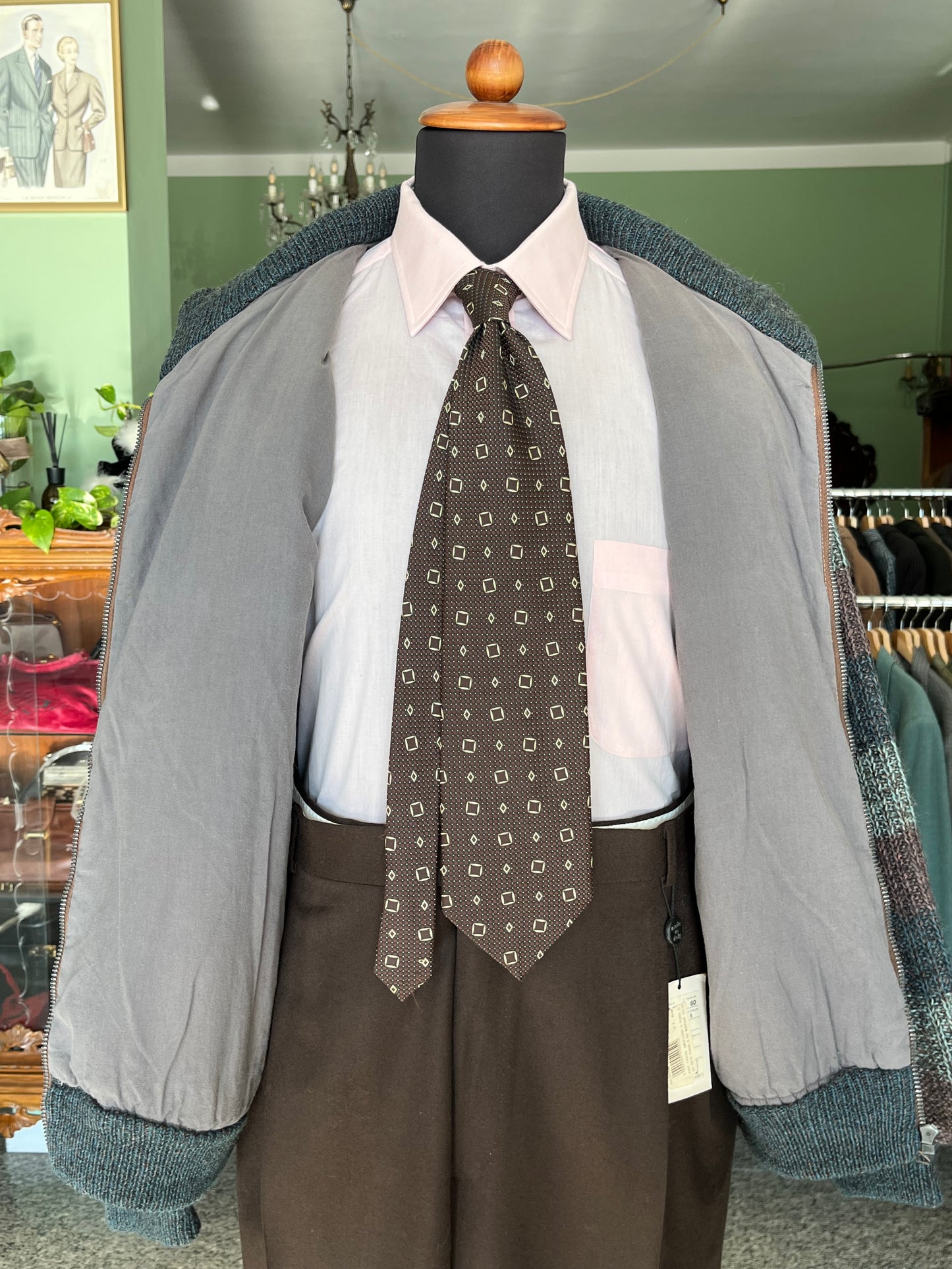 Bomber anni '80 in lana tg. XXL-3XL