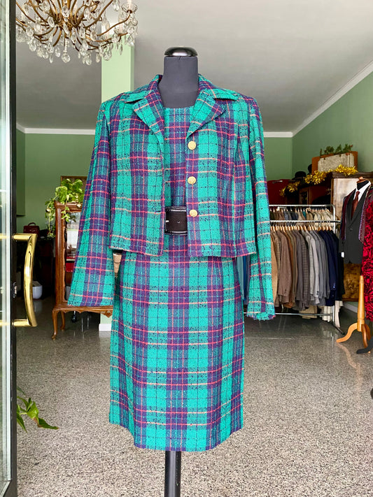 Completo abito + giacca tartan - TG. 42