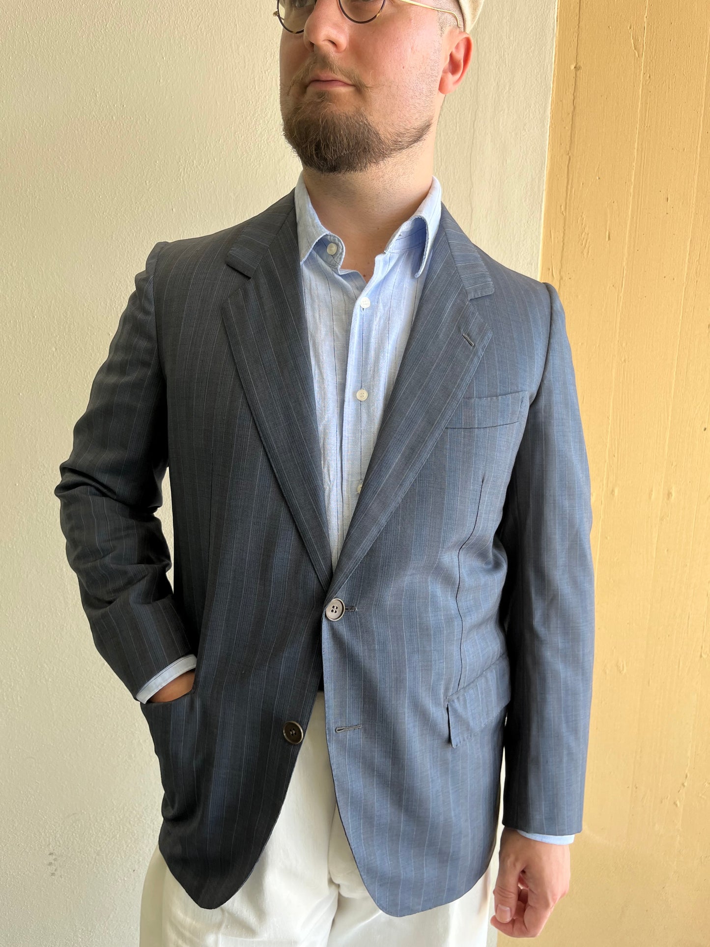 Giacca anni ‘80 sartoriale in fresco di lana