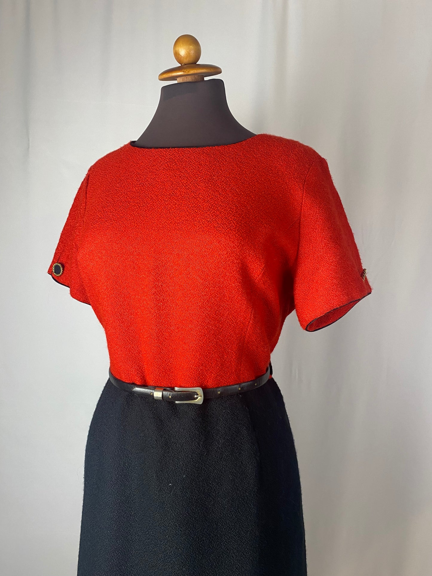 Abito anni ‘80 rosso e nero - TG. 44/46