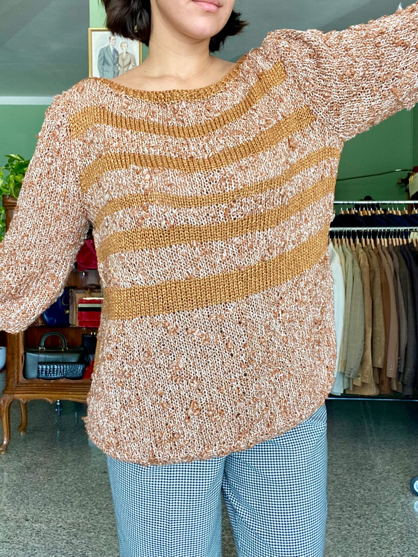 Blusa marrone mélange - TG. Curvy (Da 48 in su)
