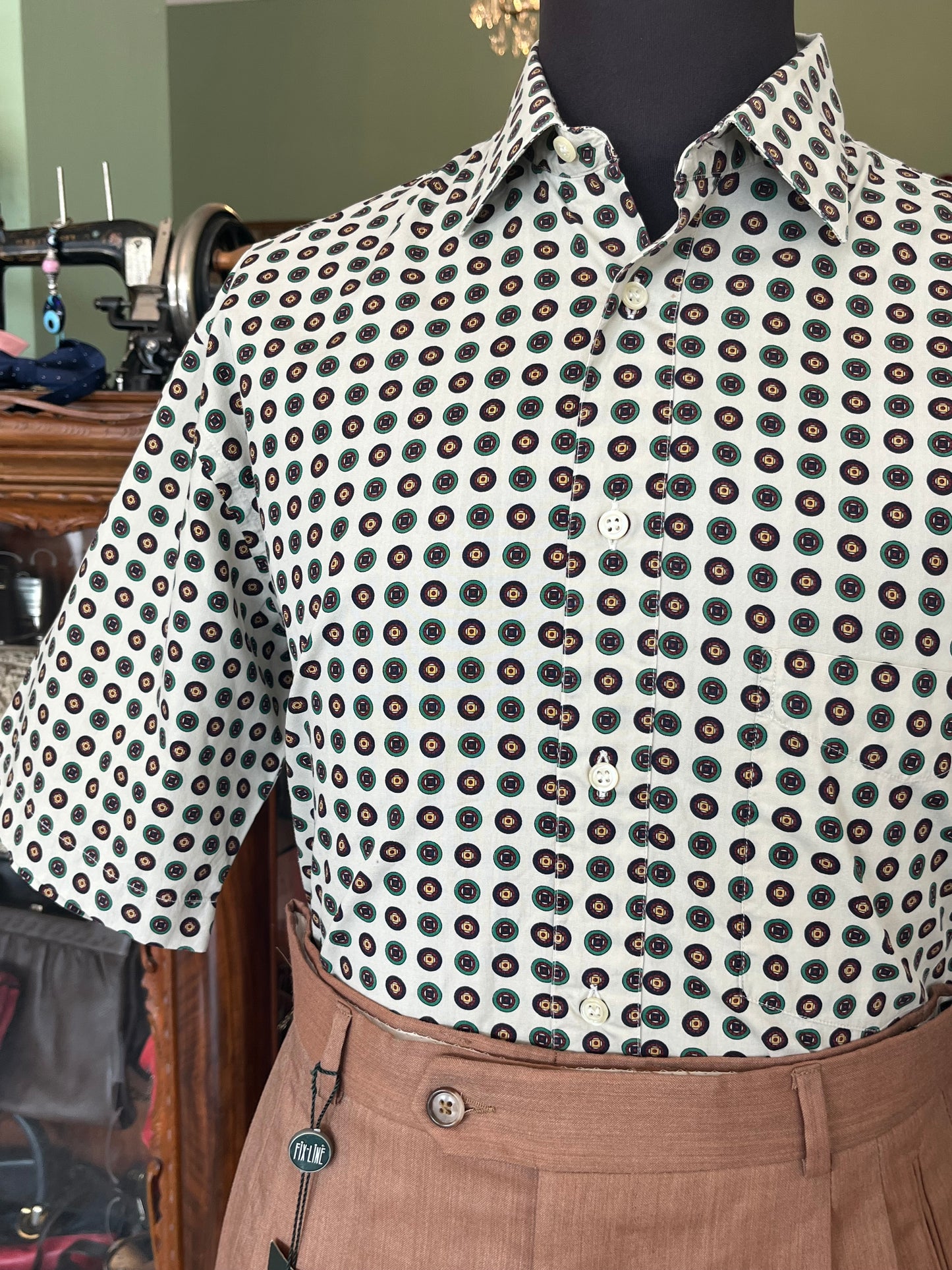 Camicia a maniche corte cotone XS-S
