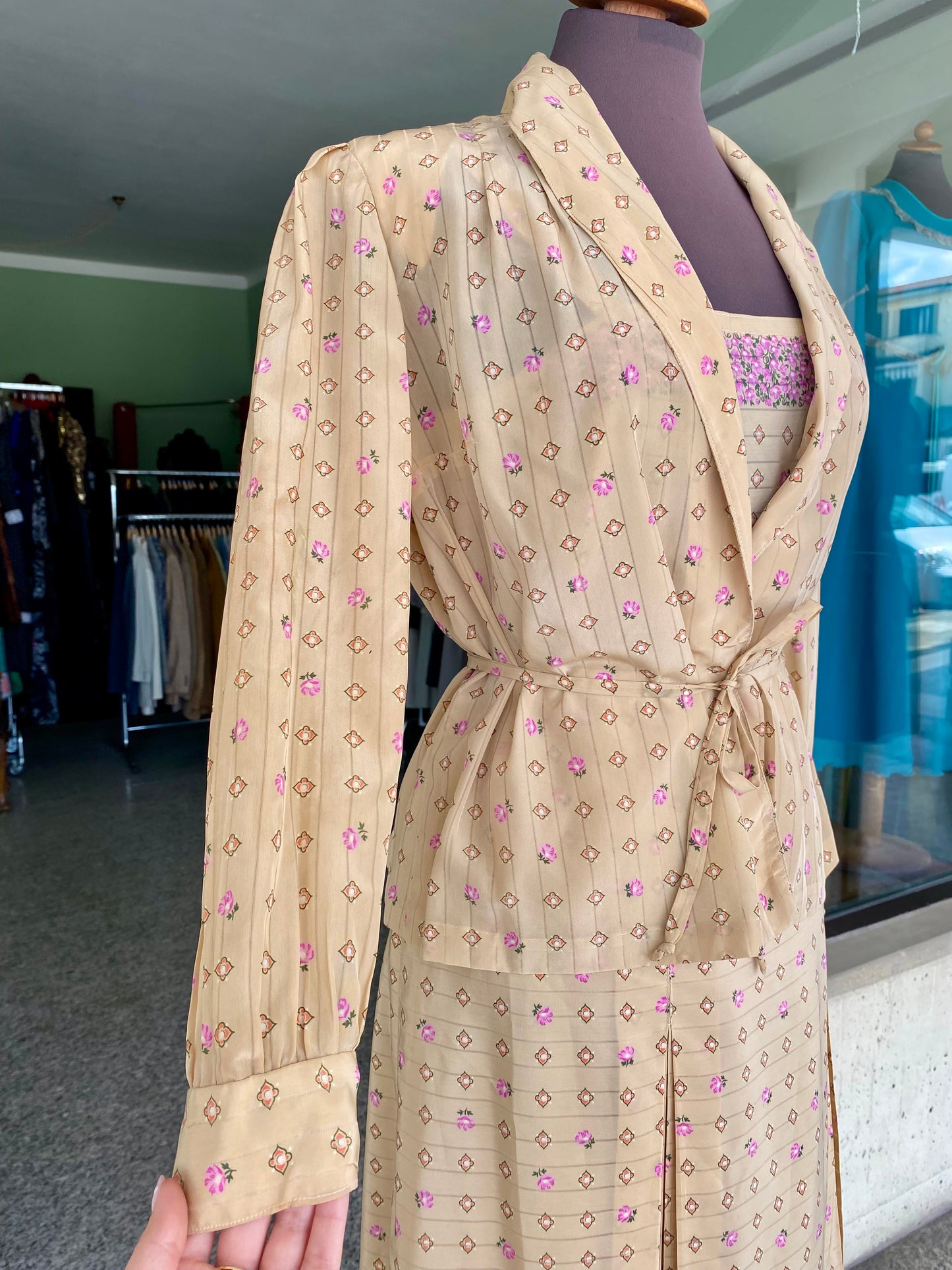 Completo sartoriale 3 pezzi in seta - TG. 44 circa