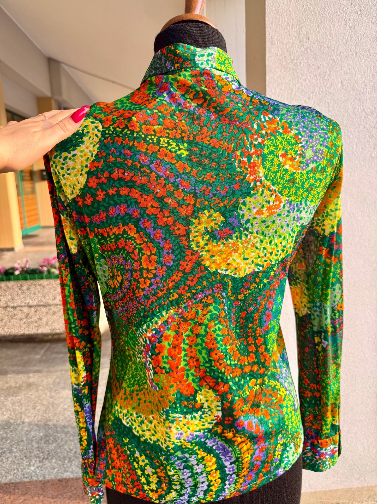 Camicia anni ‘70 optical - TG. 38/40