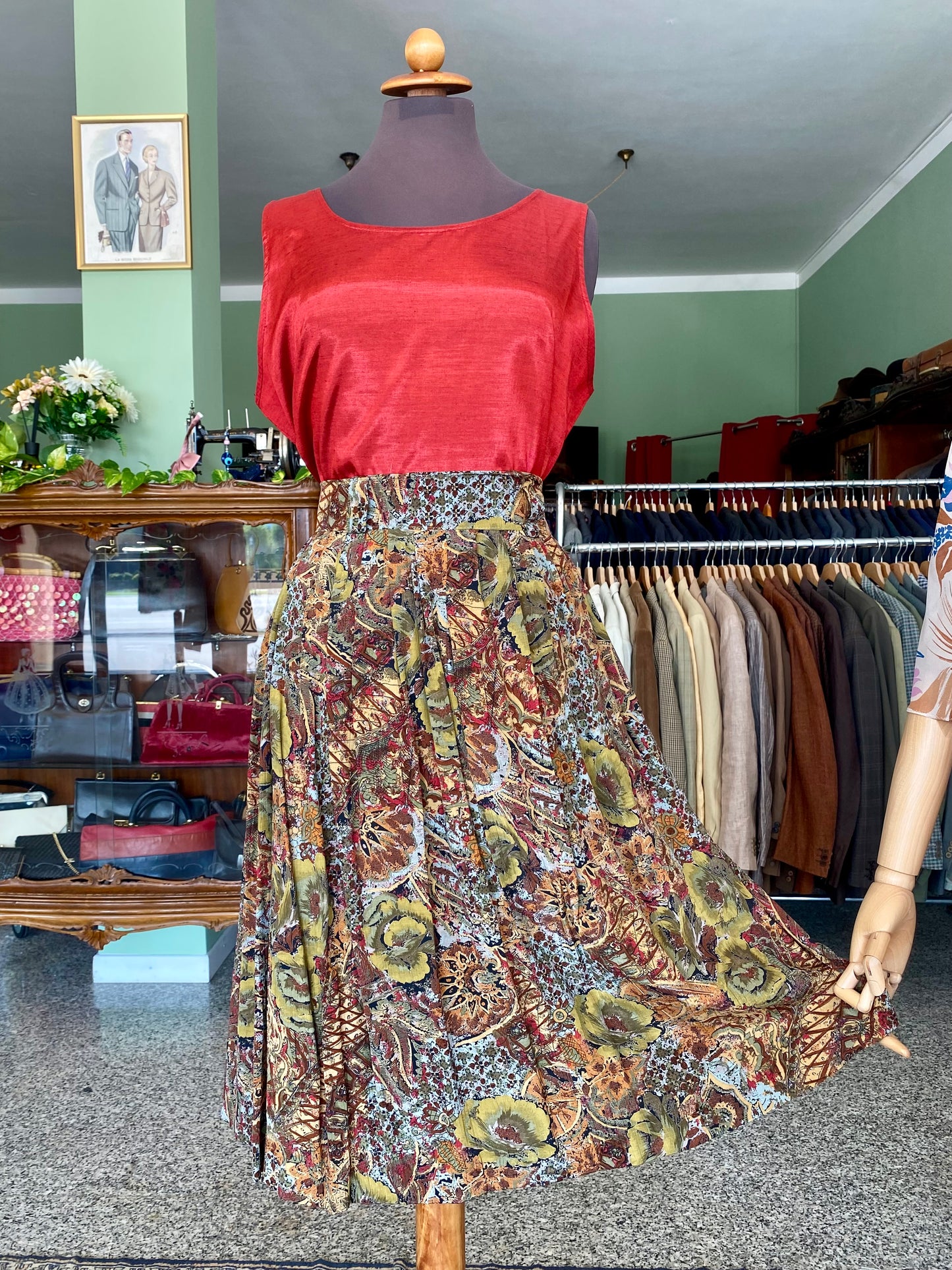 Top rosso in shantung - TG. 46