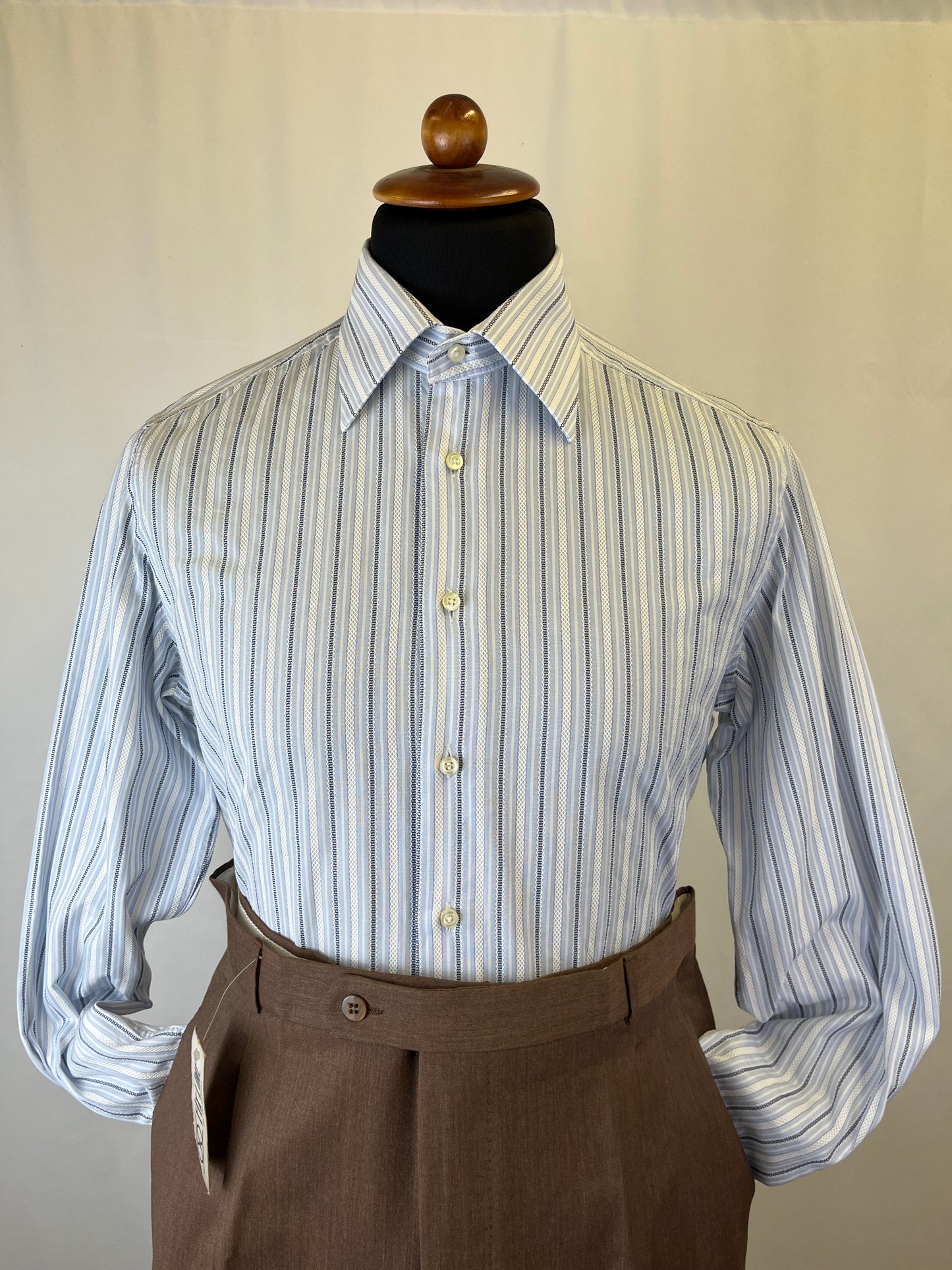 Camicia a righe azzurra tg. M-L