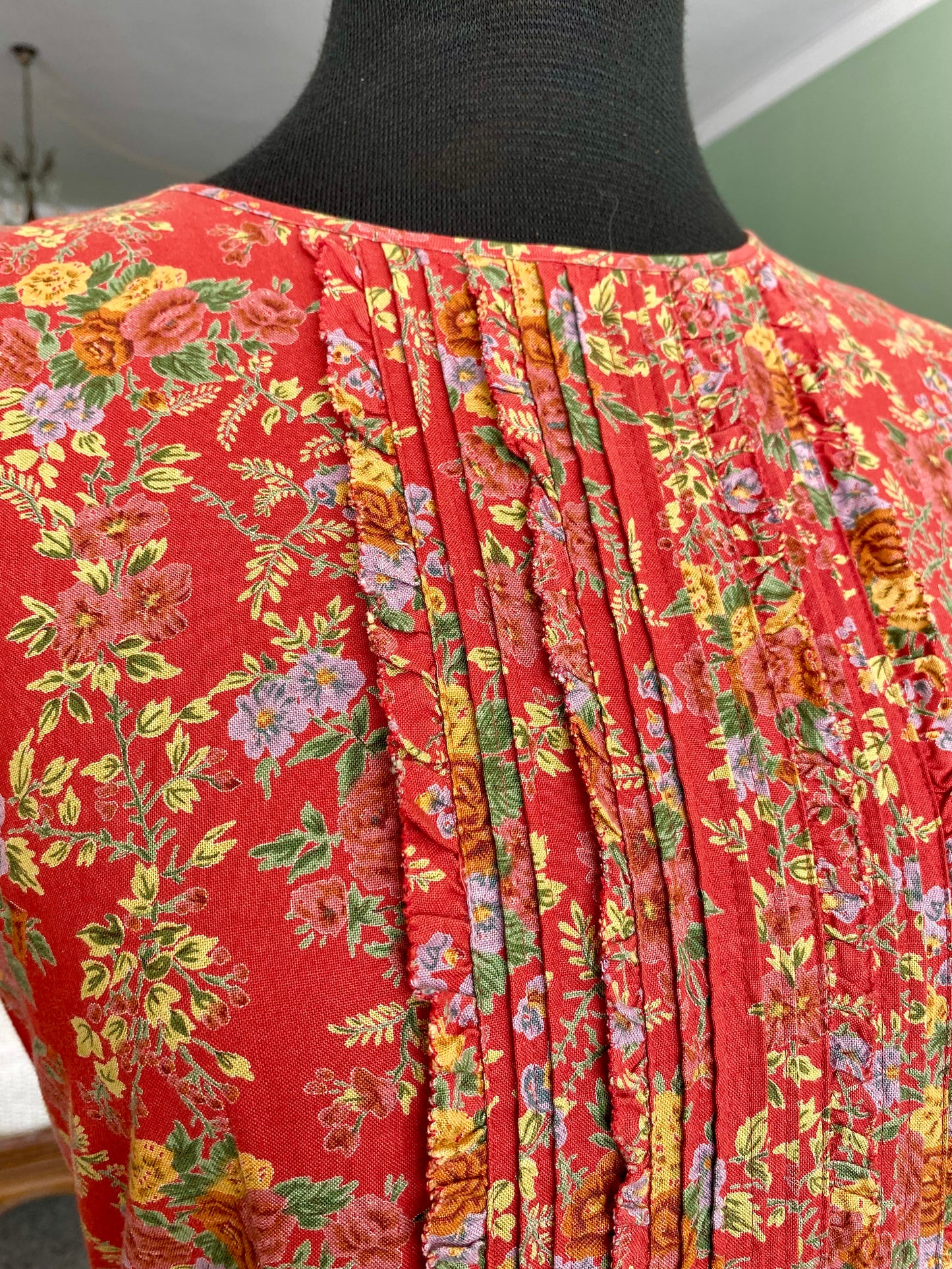 Abito in cotone floreale con maniche a 🎈- TG. 40/42