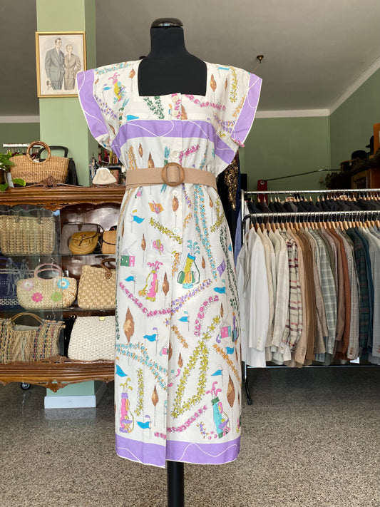 Abito sartoriale anni '60 con tessuto originale Emilio Pucci - TG. 46/48