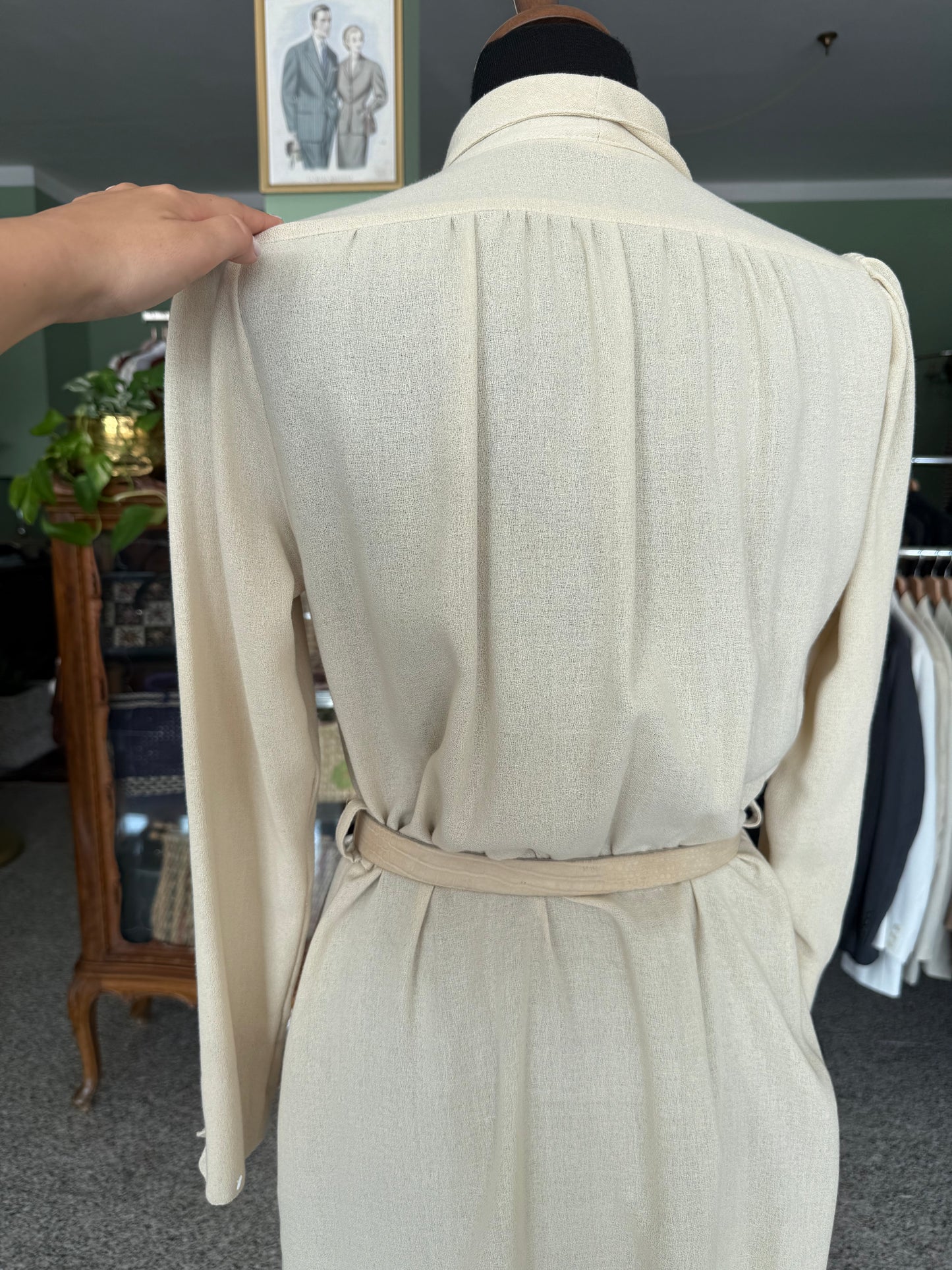 Abito anni ‘70 classico color crema - TG. 42/44