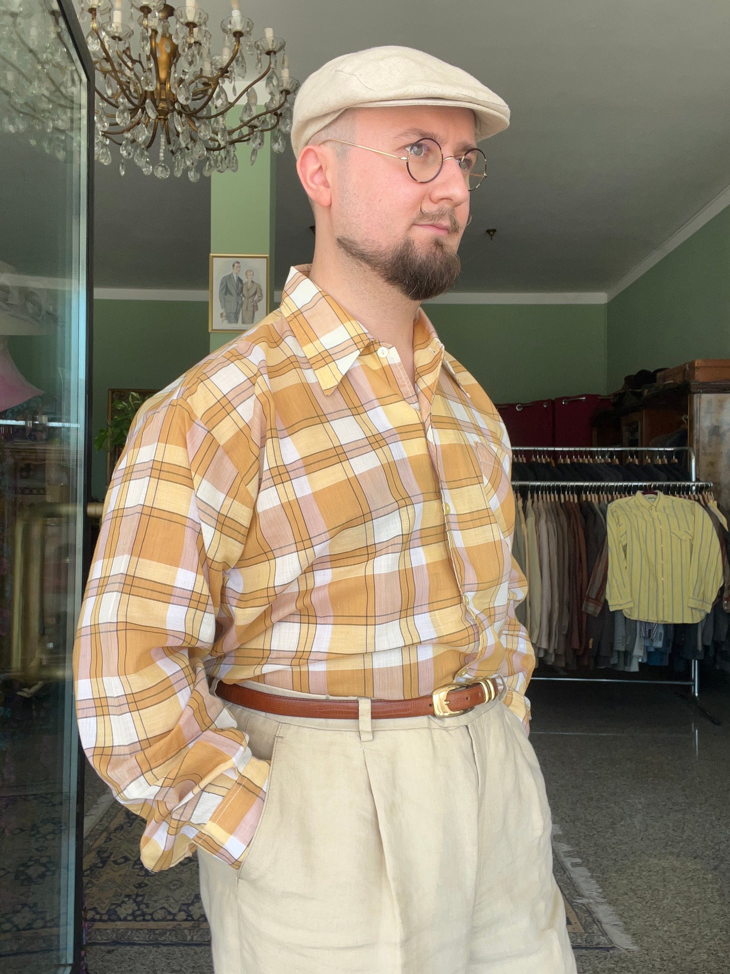 Camicia anni ‘70 cotone tg. L-XL