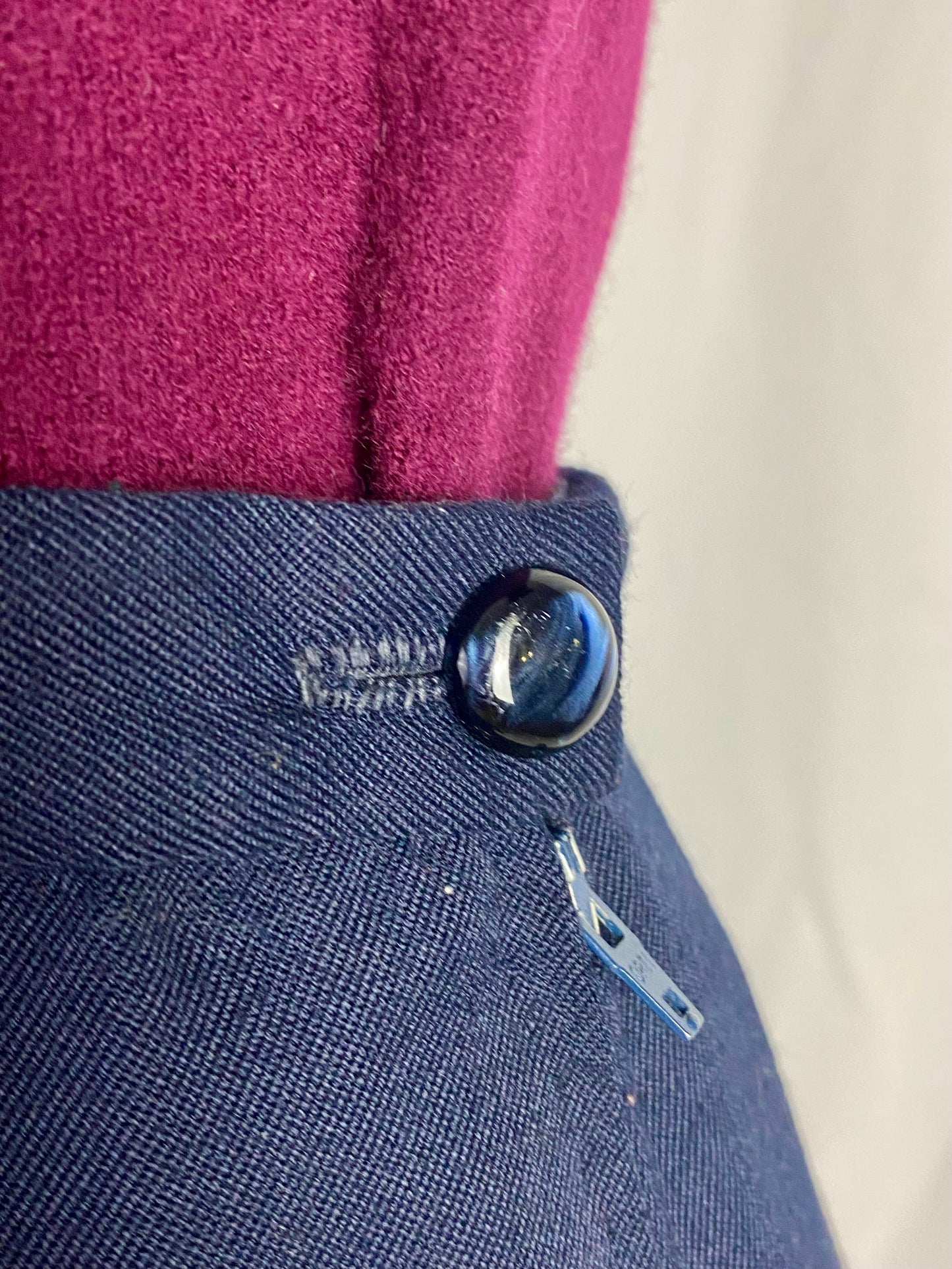 Gonna blu navy in lana - TG. 46