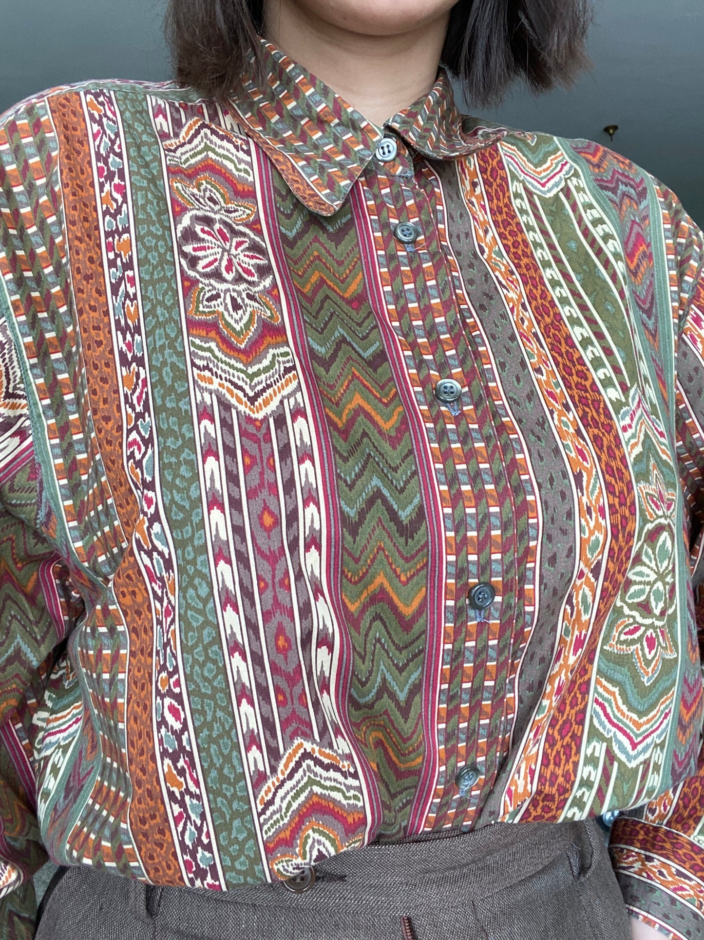 Camicia stampa etnica in cotone - TG. 44/46