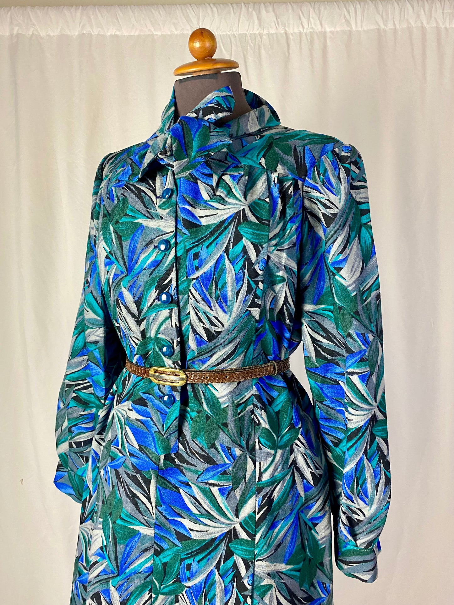 Abito anni ‘80 in crepe di lana - TG. 44/46 circa
