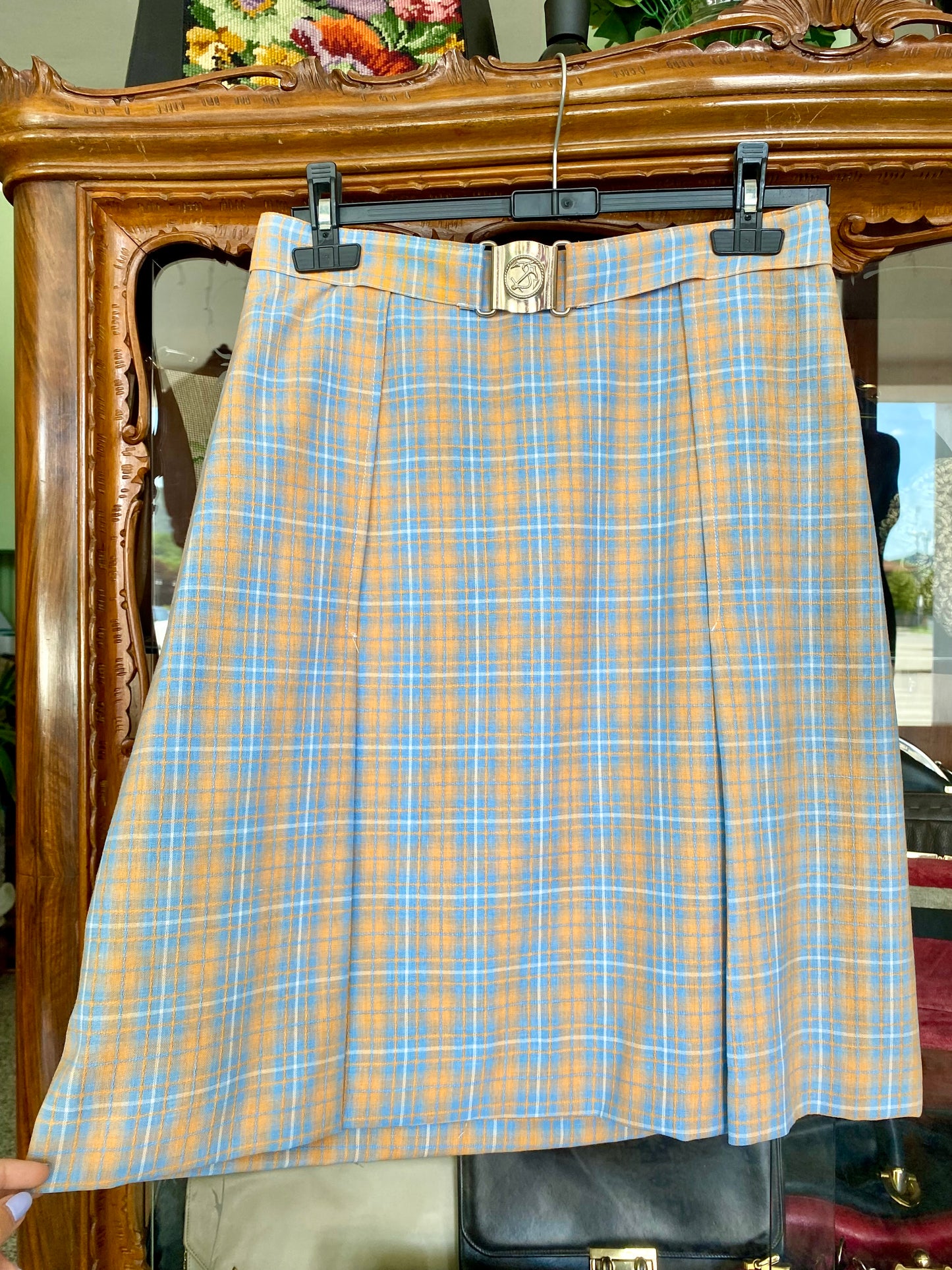 Gonna anni ‘70 arancio e azzurro - TG. 40/42