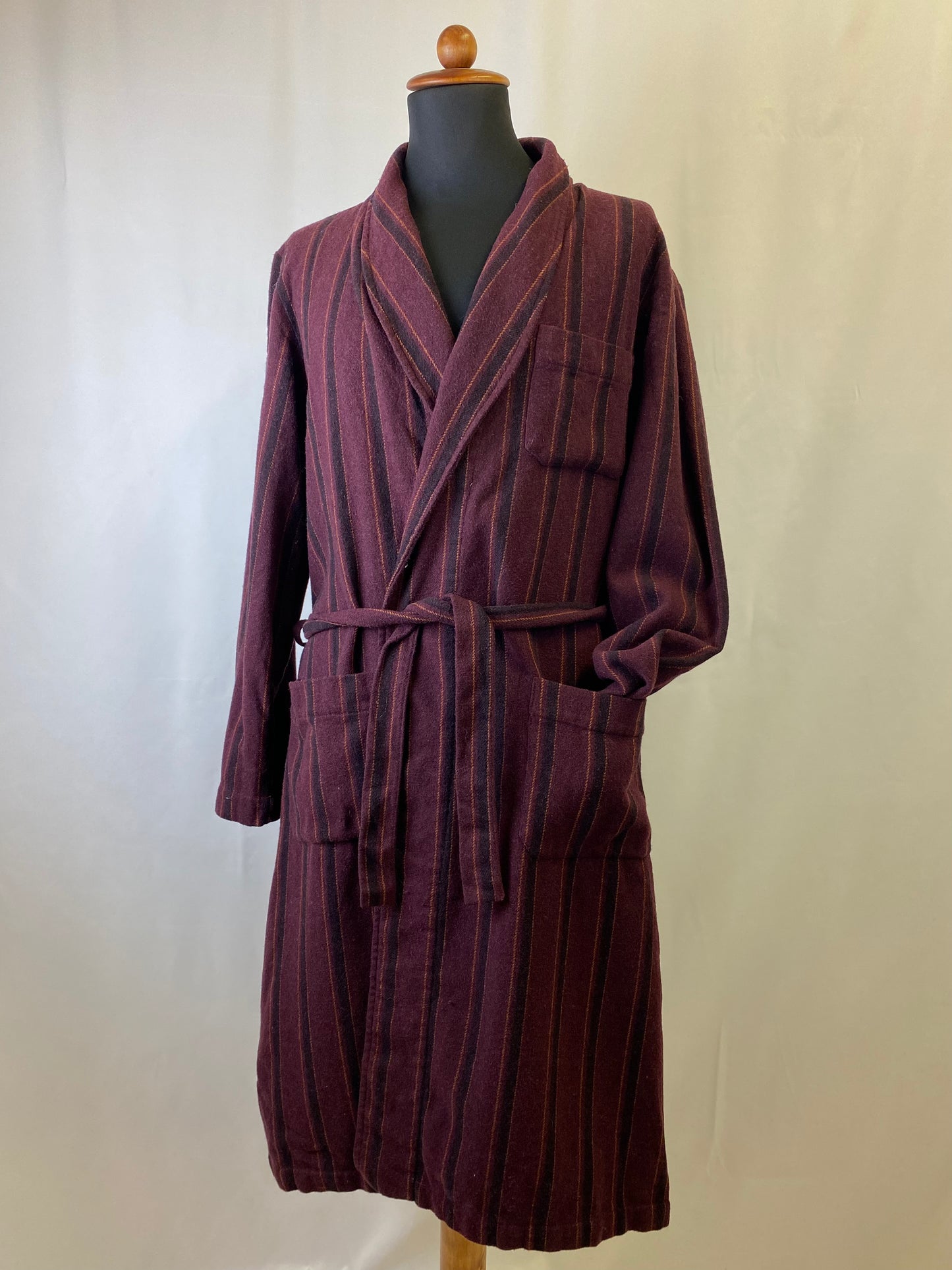 Vestaglia da camera borgogna a righe L-XL