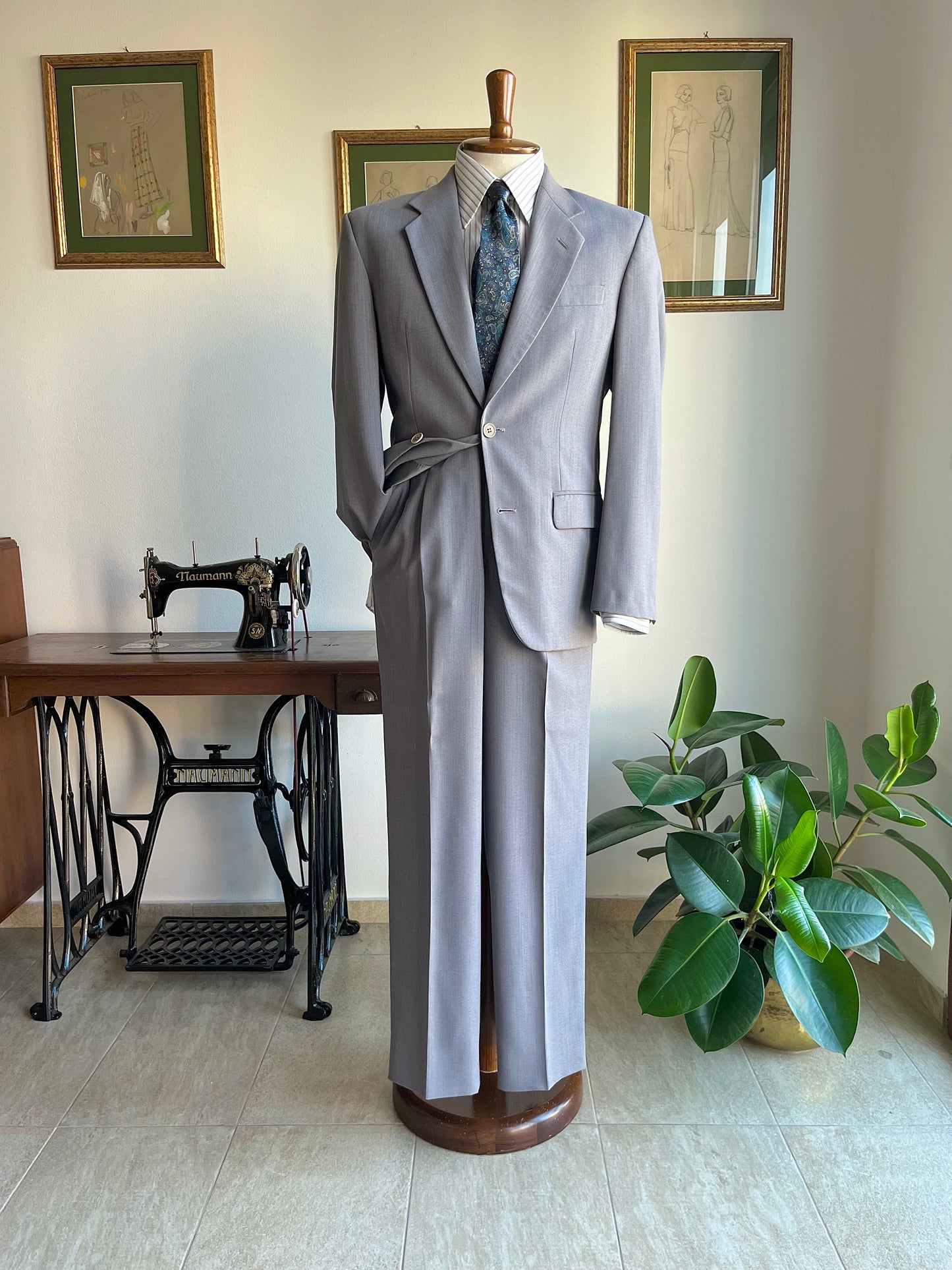 Completo anni '80 grigio/azzurro