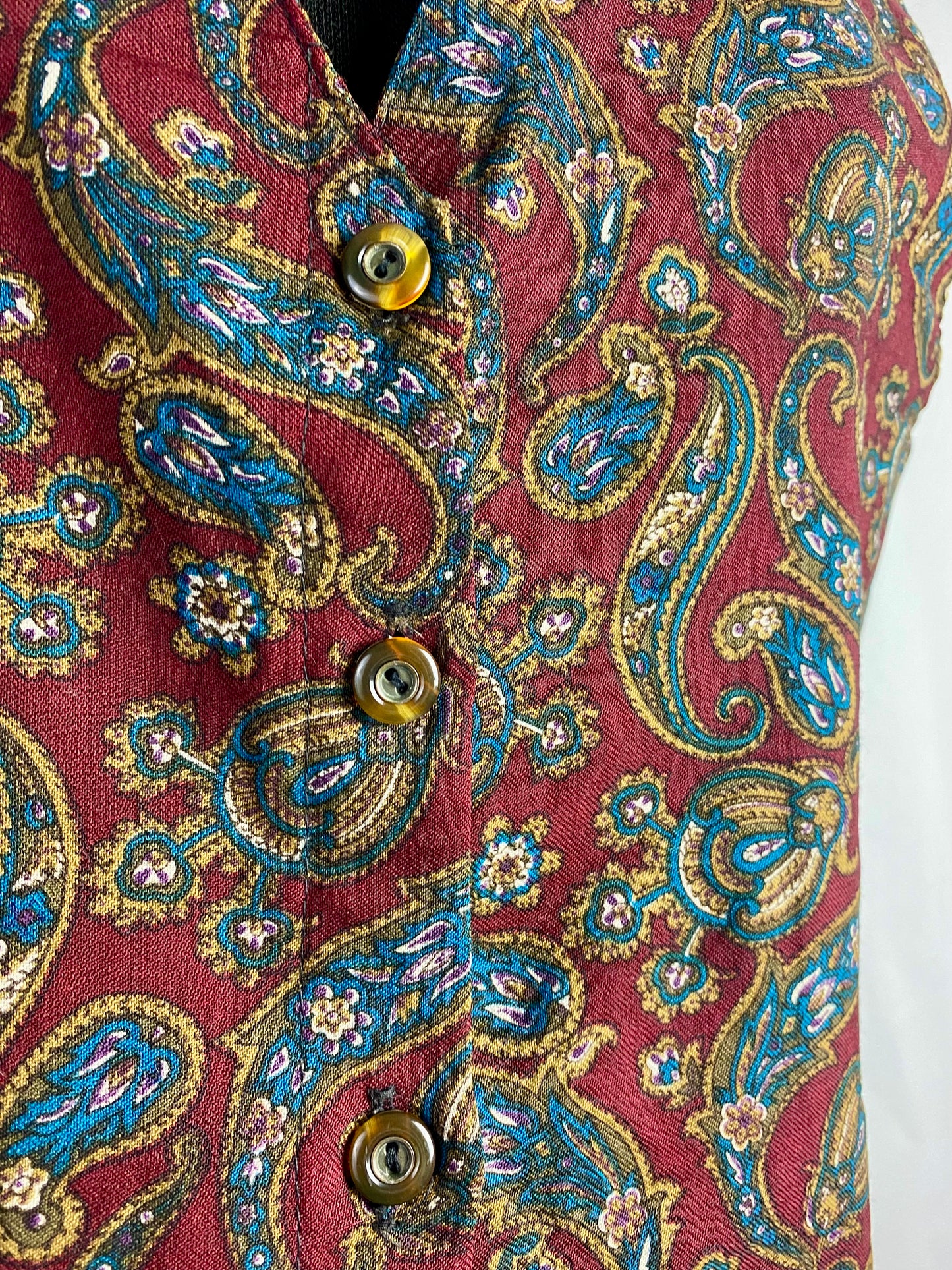 Gilet anni ‘70 fantasia paisley - TG. 42 circa