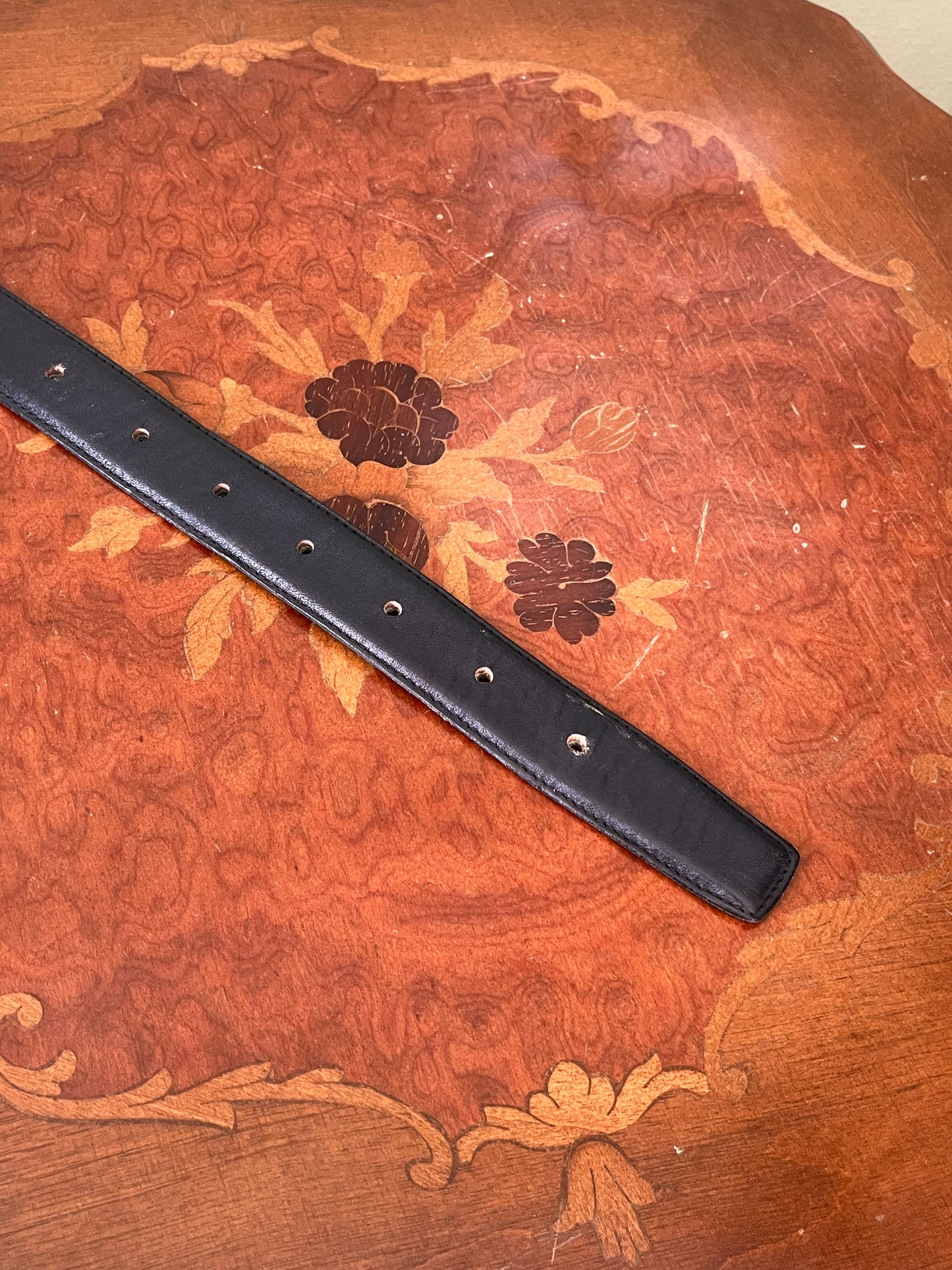 Cintura in pelle nera