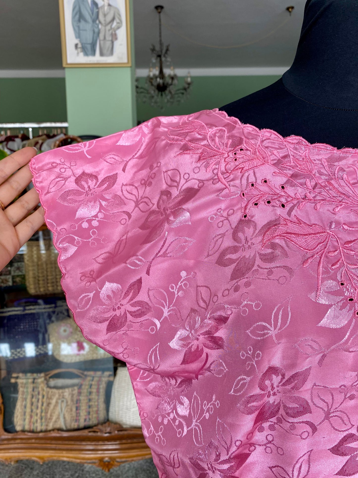 Blusa in seta rosa - TG. 46/48/50