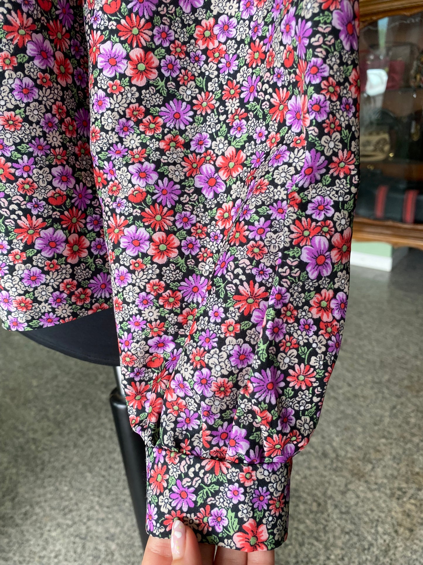Camicia anni ‘70 stampa floreale - TG. 44 circa