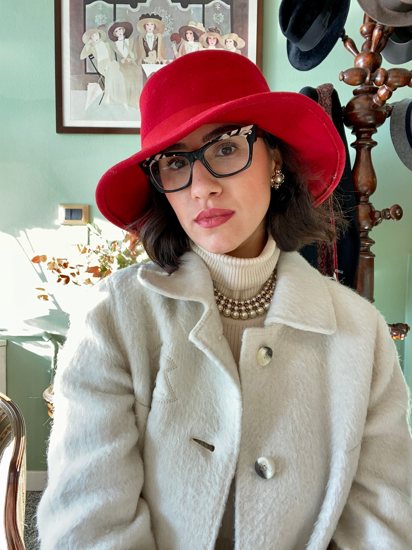 Cappello in lana rosso