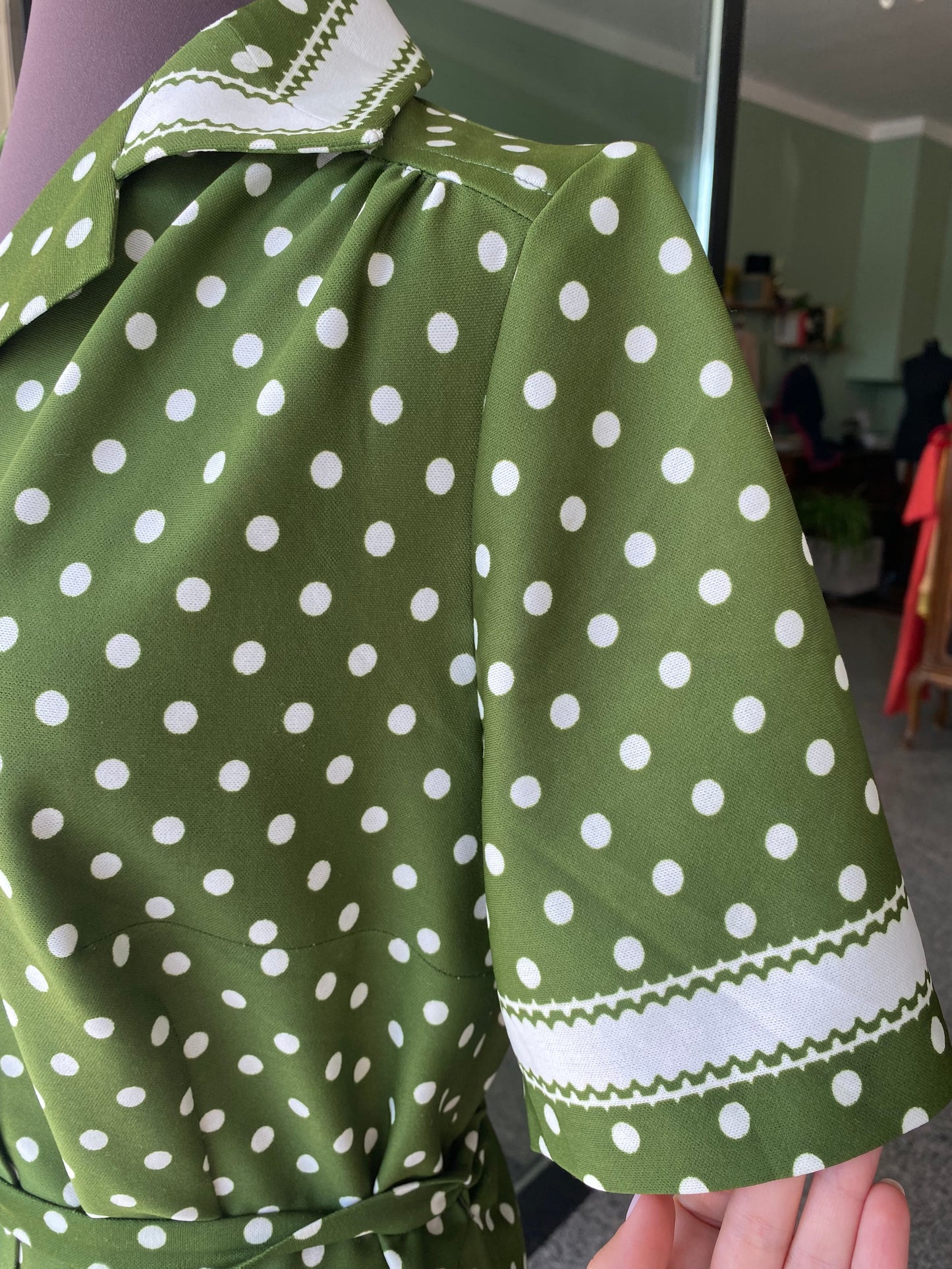 Abito verde a pois - TG. 46/48/50
