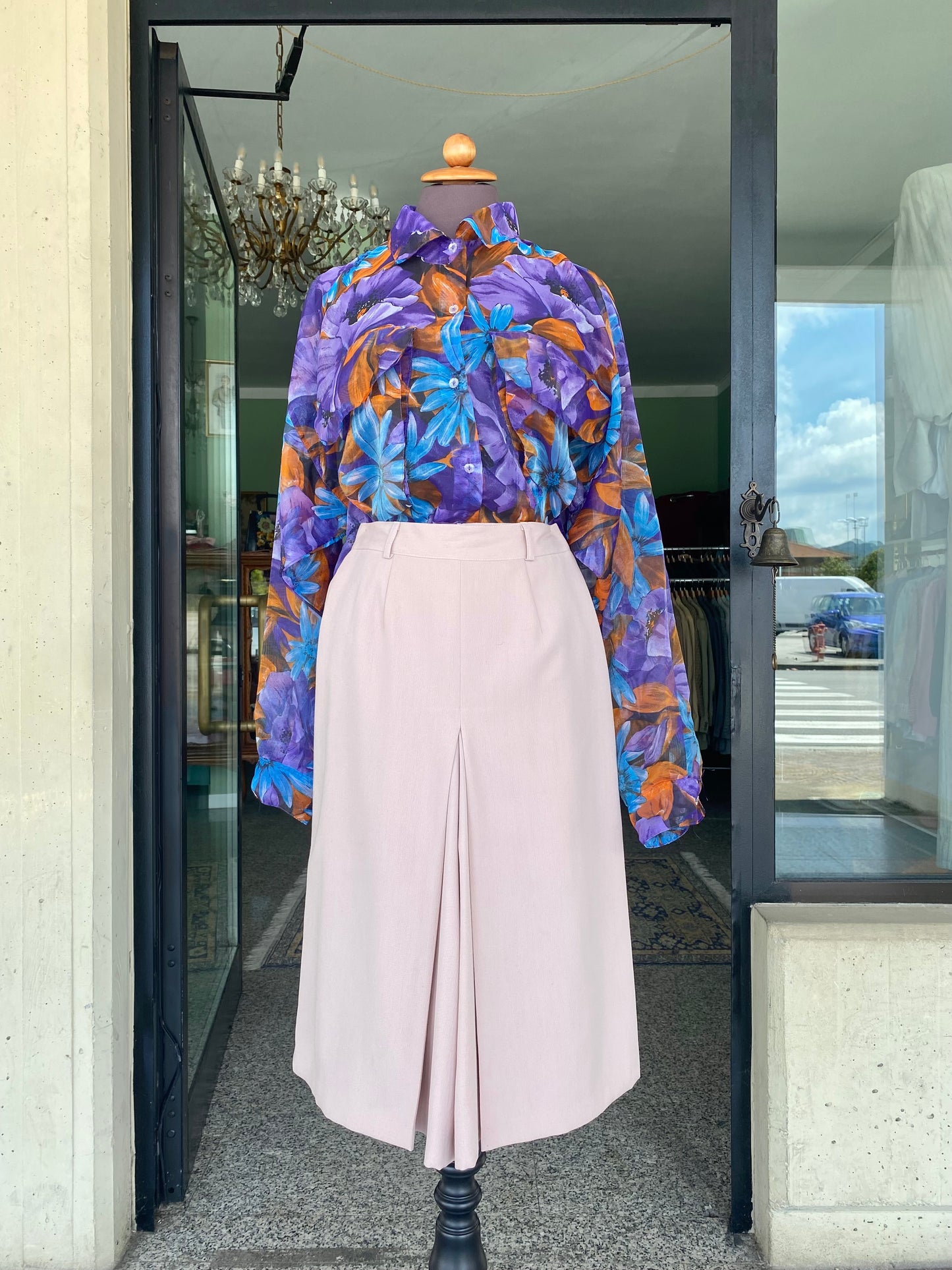Gonna pantalone rosa pastello - TG. 38